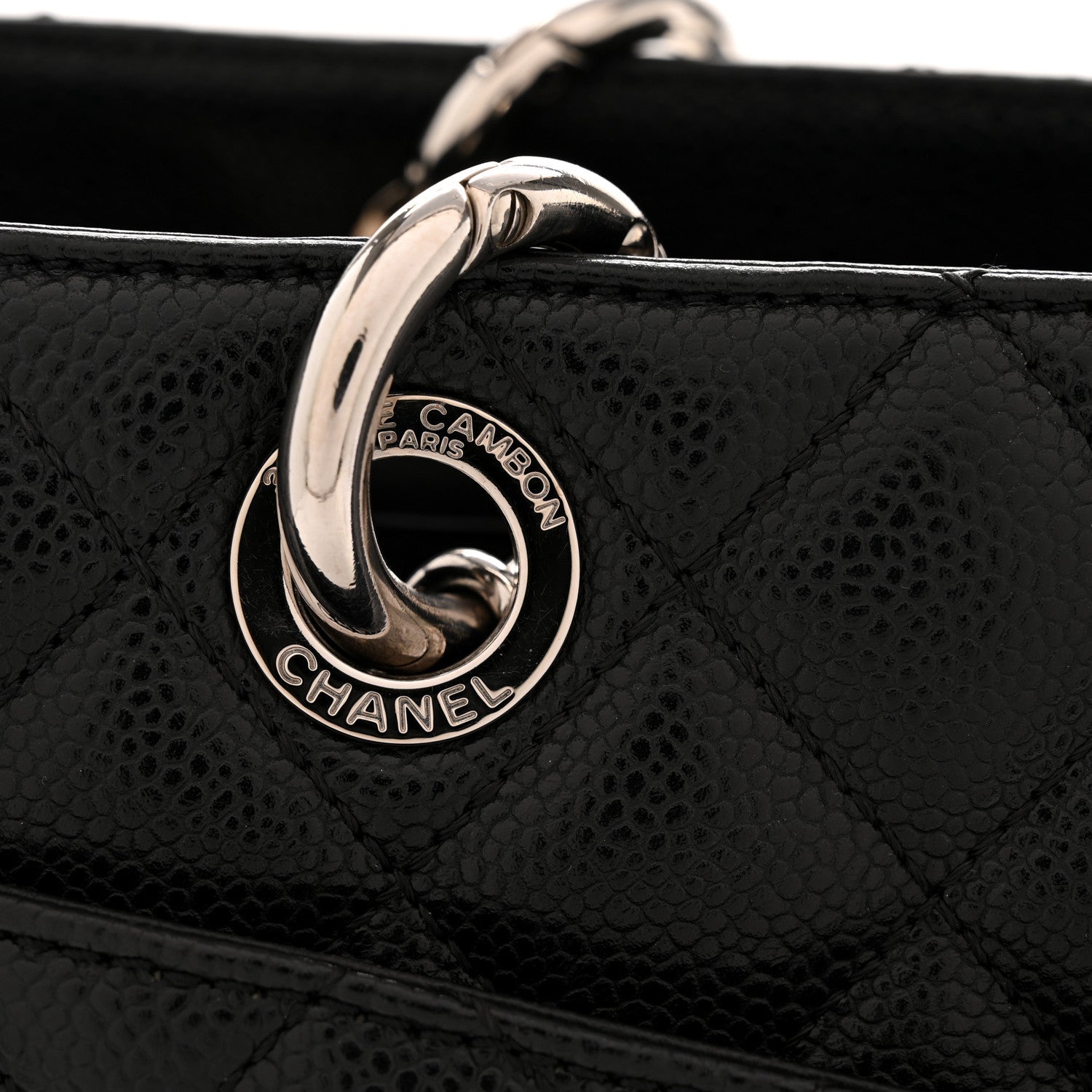 Caviar Quilted Grand Shopping Tote GST Black