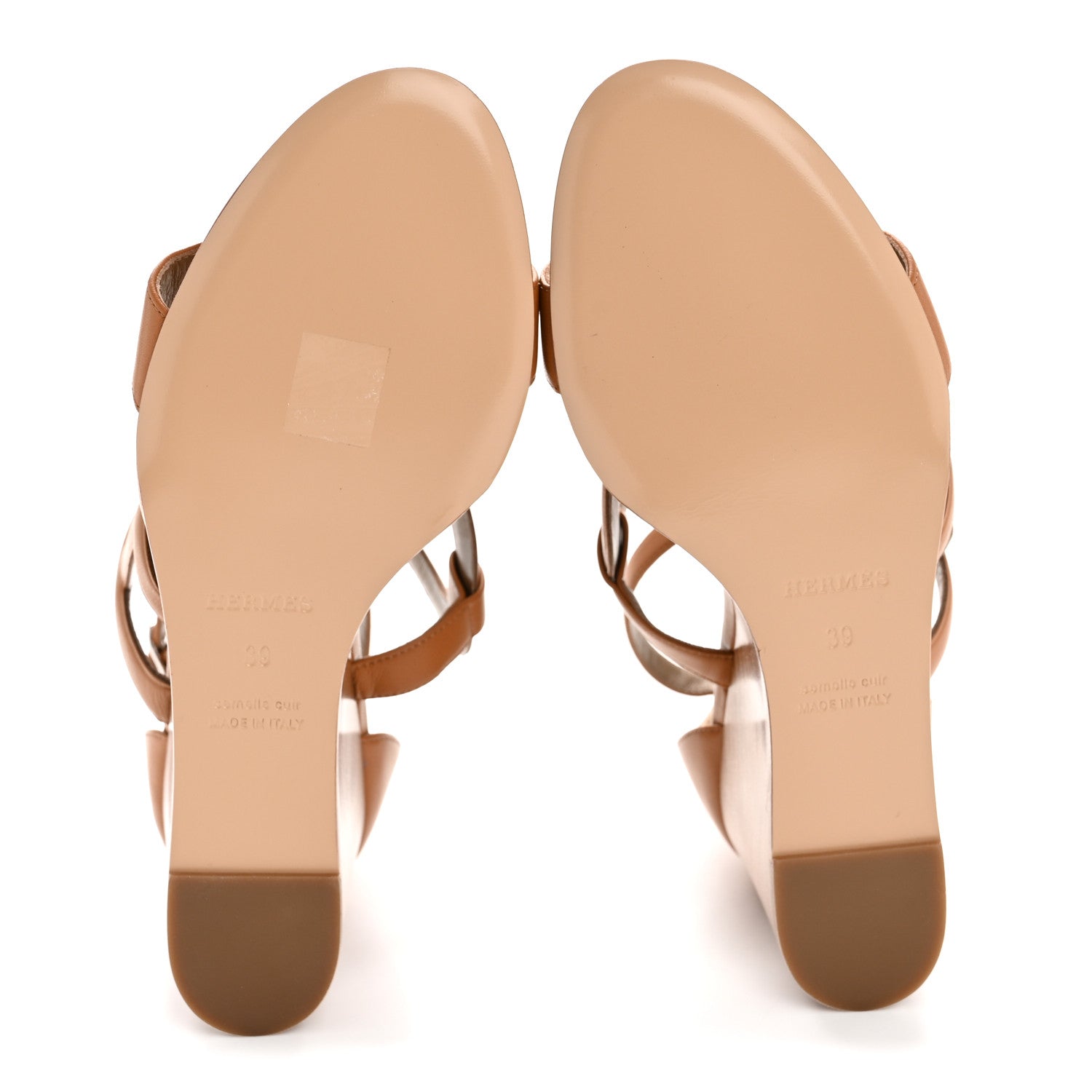 Nappa Brisbane Wedge Sandals 39 Naturel