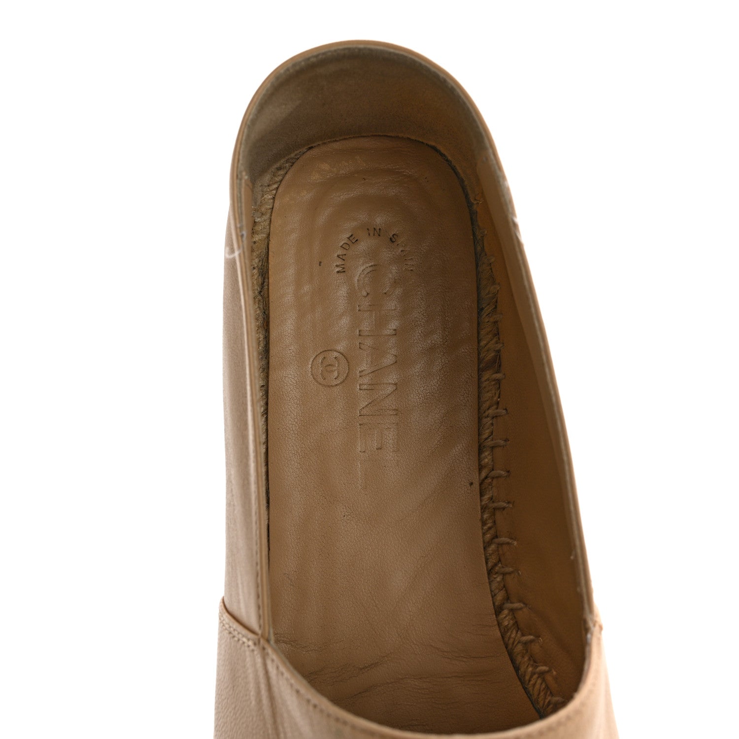Lambskin CC Espadrilles 40 Beige Black