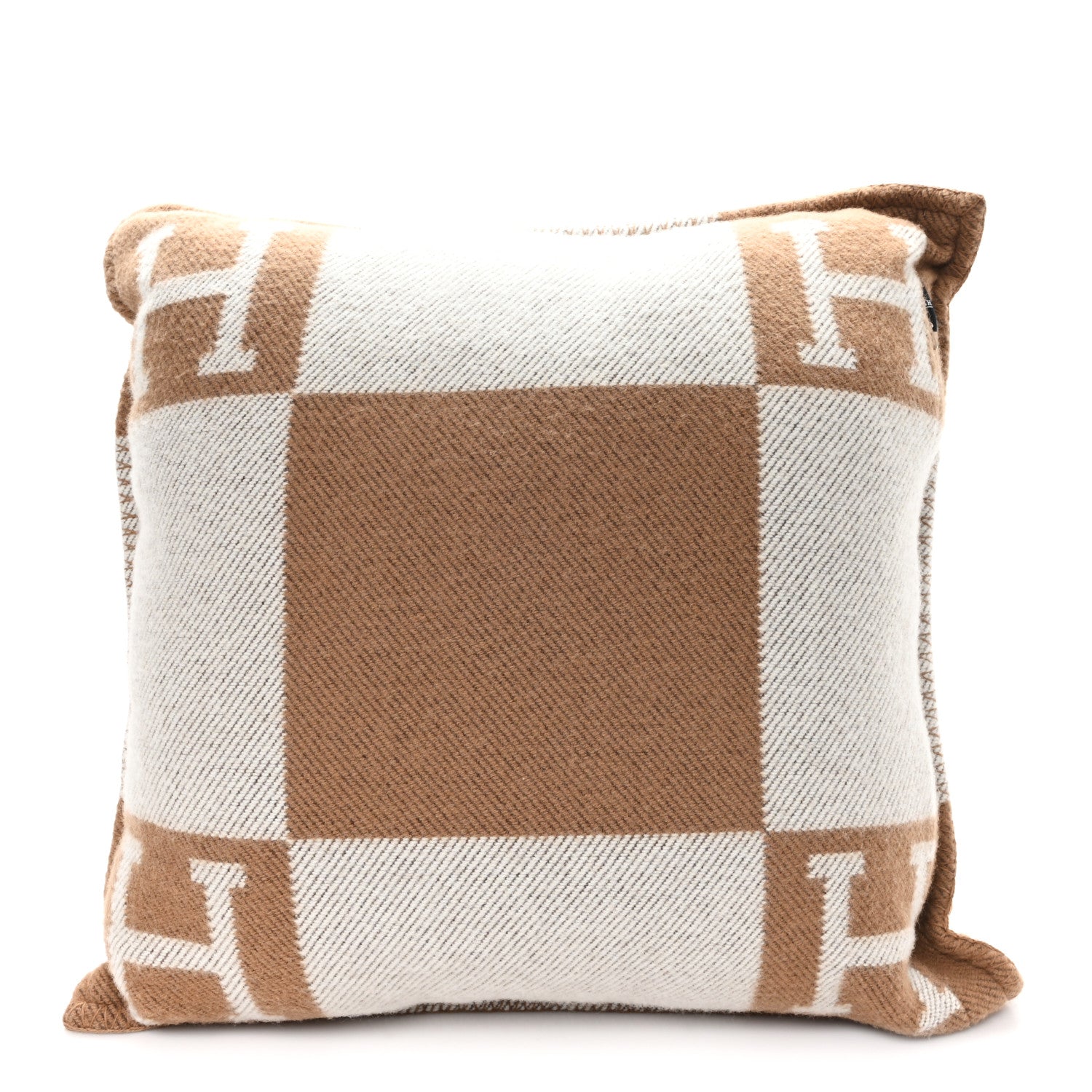 Wool Cashmere Avalon Pillow PM Ecru Camel