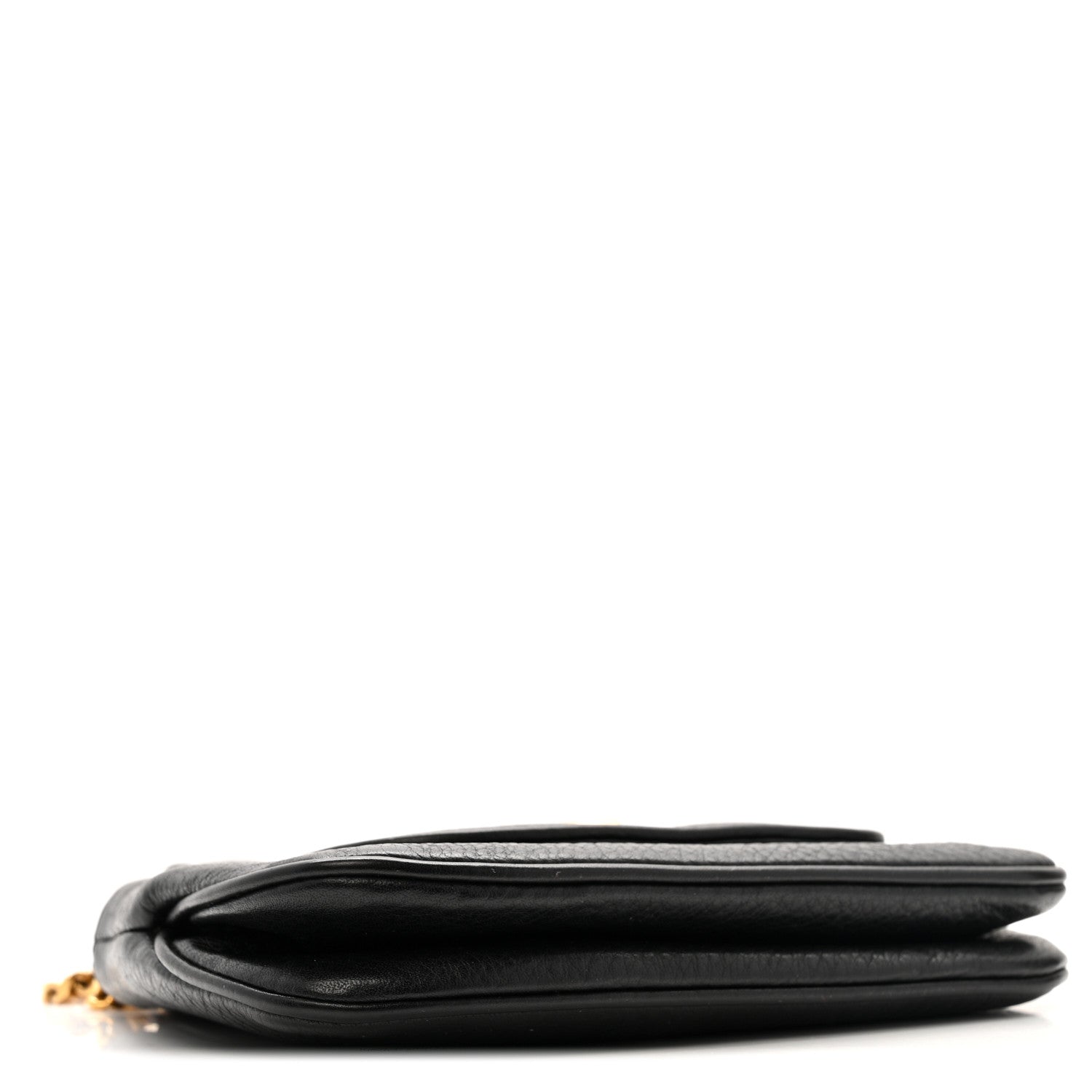 Pebbled Calfskin Small 1973 Chain Shoulder Bag Black