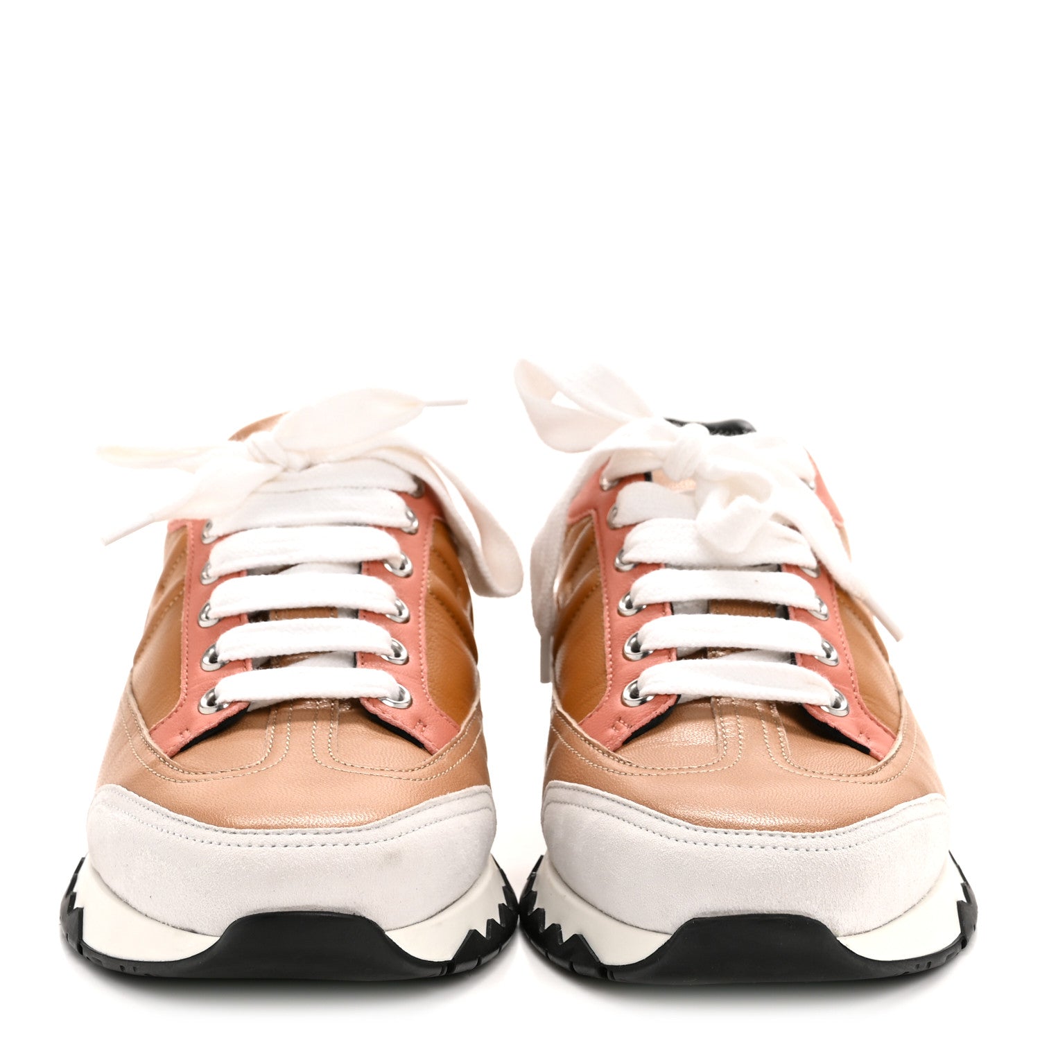 Calfskin Suede Womens Trail Sneakers 37 Multicolor
