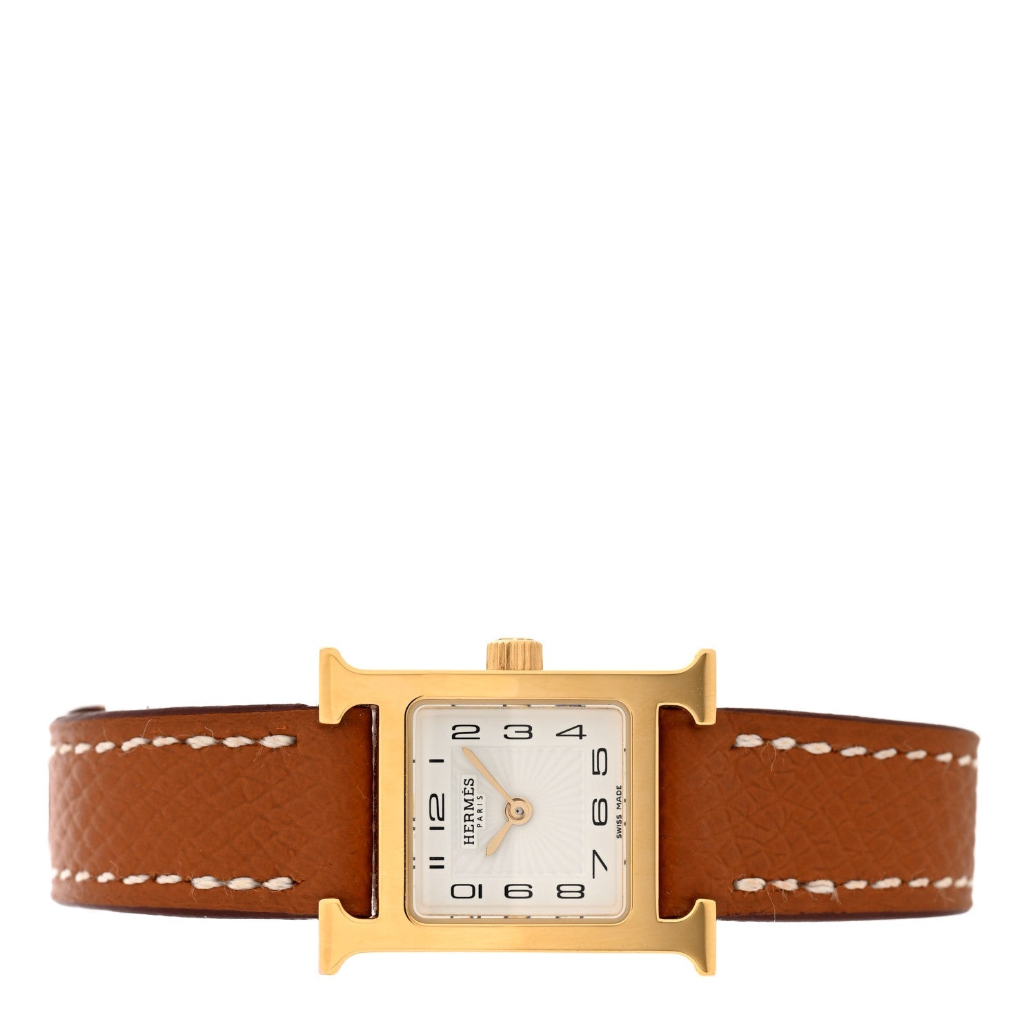 Stainless Steel Epsom 17.2mm Heure H Hour Quartz Watch Gold