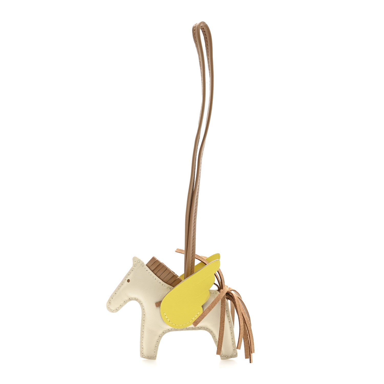 Milo Lambskin Grigri Rodeo Pegase Horse Bag Charm PM Craie Chai Lime
