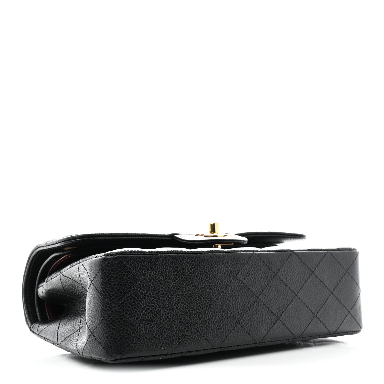 Caviar Quilted Small Double Flap Black