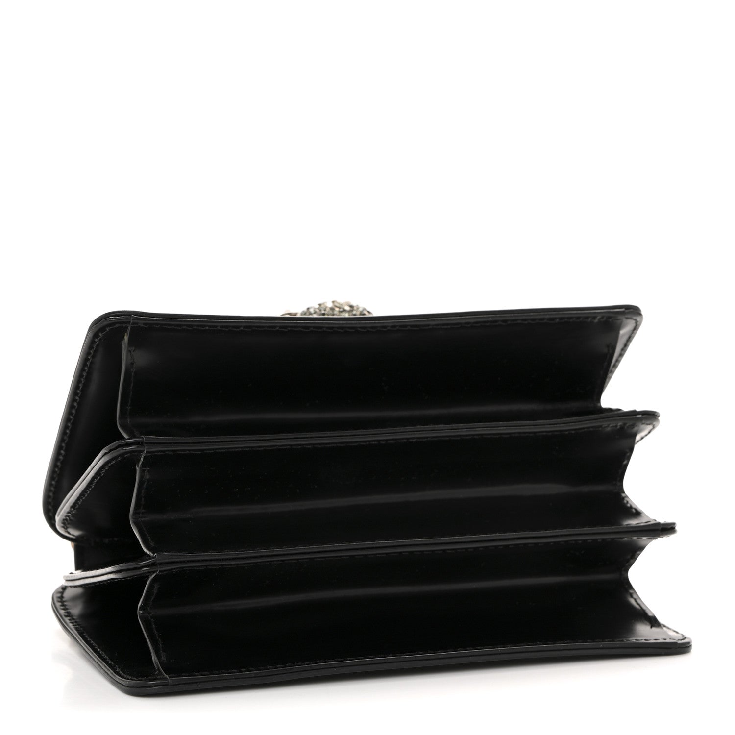 Calfskin Bamboo Mini Thiara Top Handle Bag Black