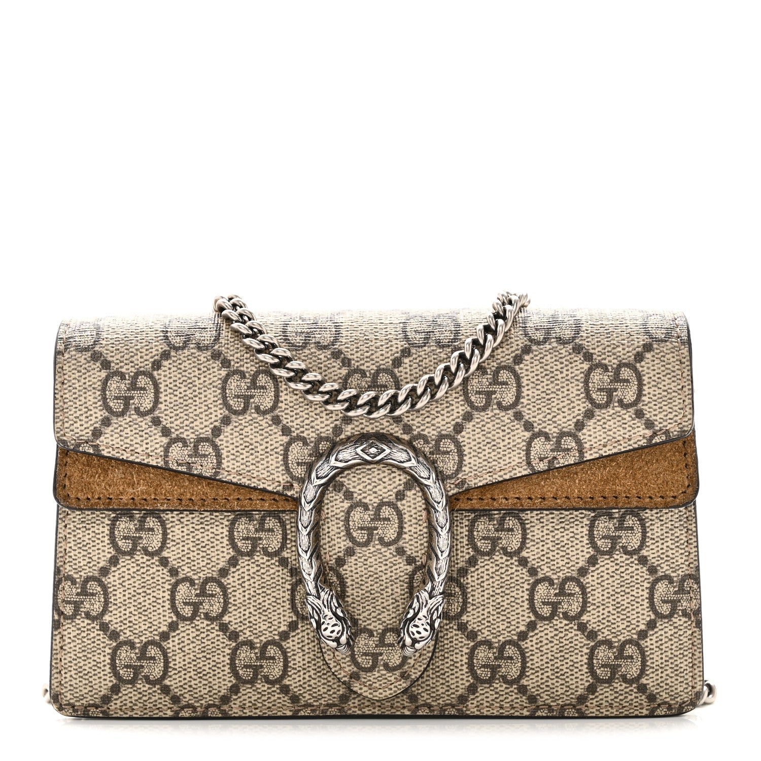 GG Supreme Monogram Super Mini Dionysus Shoulder Bag Taupe