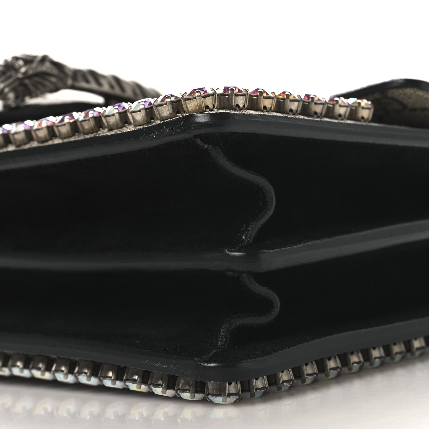 GG Supreme Monogram Crystal Small Dionysus Shoulder Bag Black