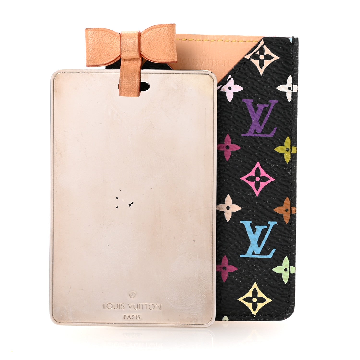 Monogram Multicolor Mirror and Case Pouch Black