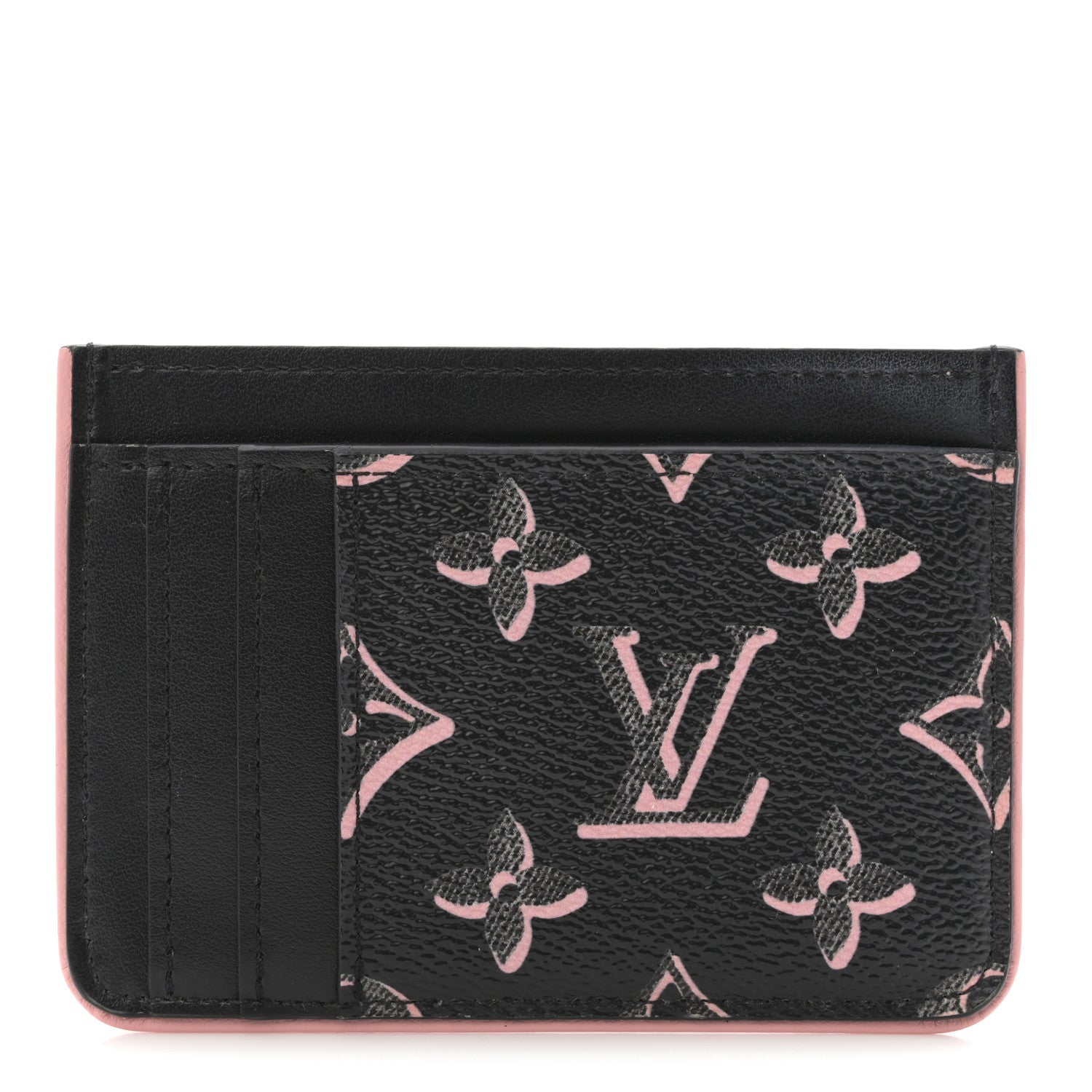 Monogram Fall for You LV Side-Up Card Holder Black