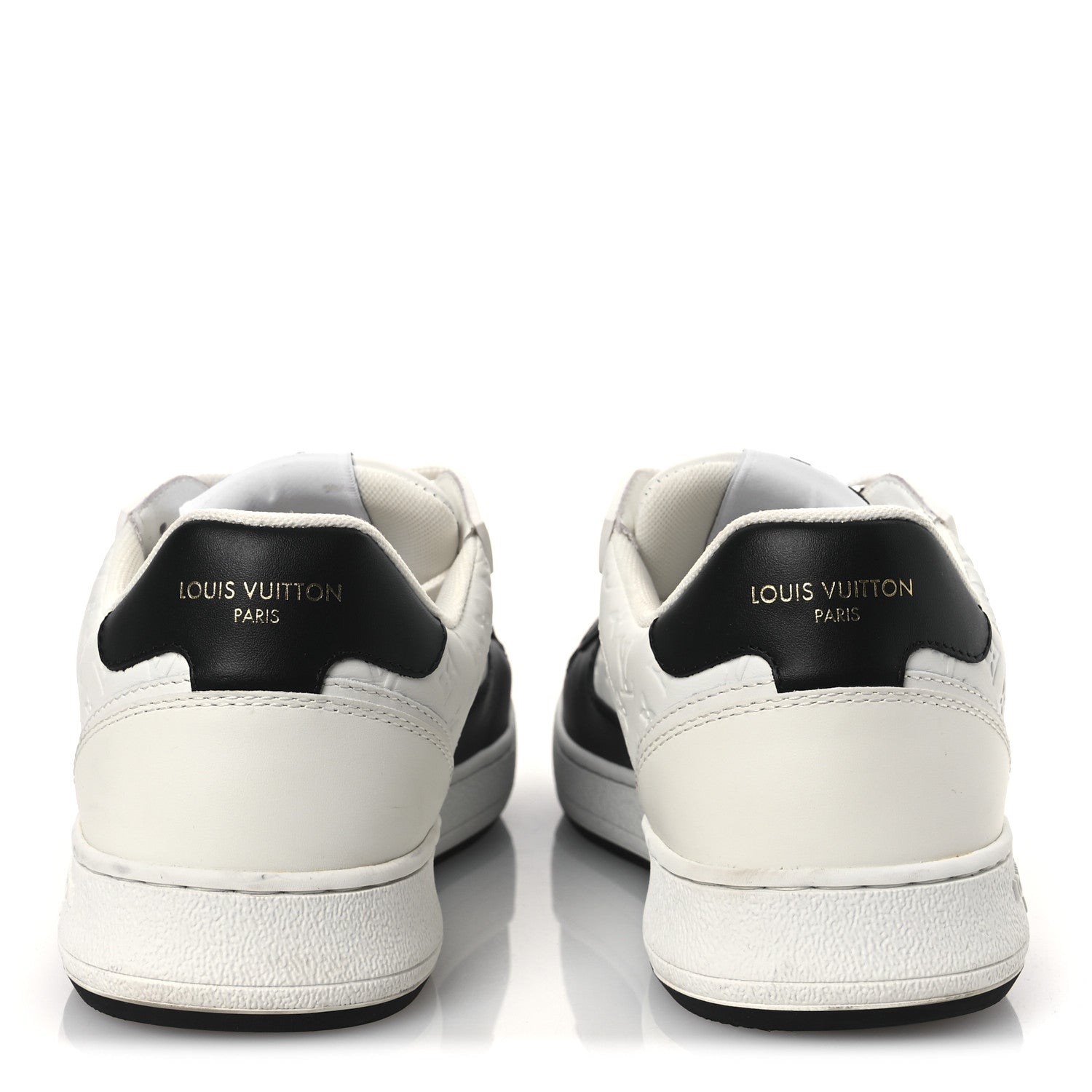 Calfskin Monogram LV Stadium Sneaker 38 White Black