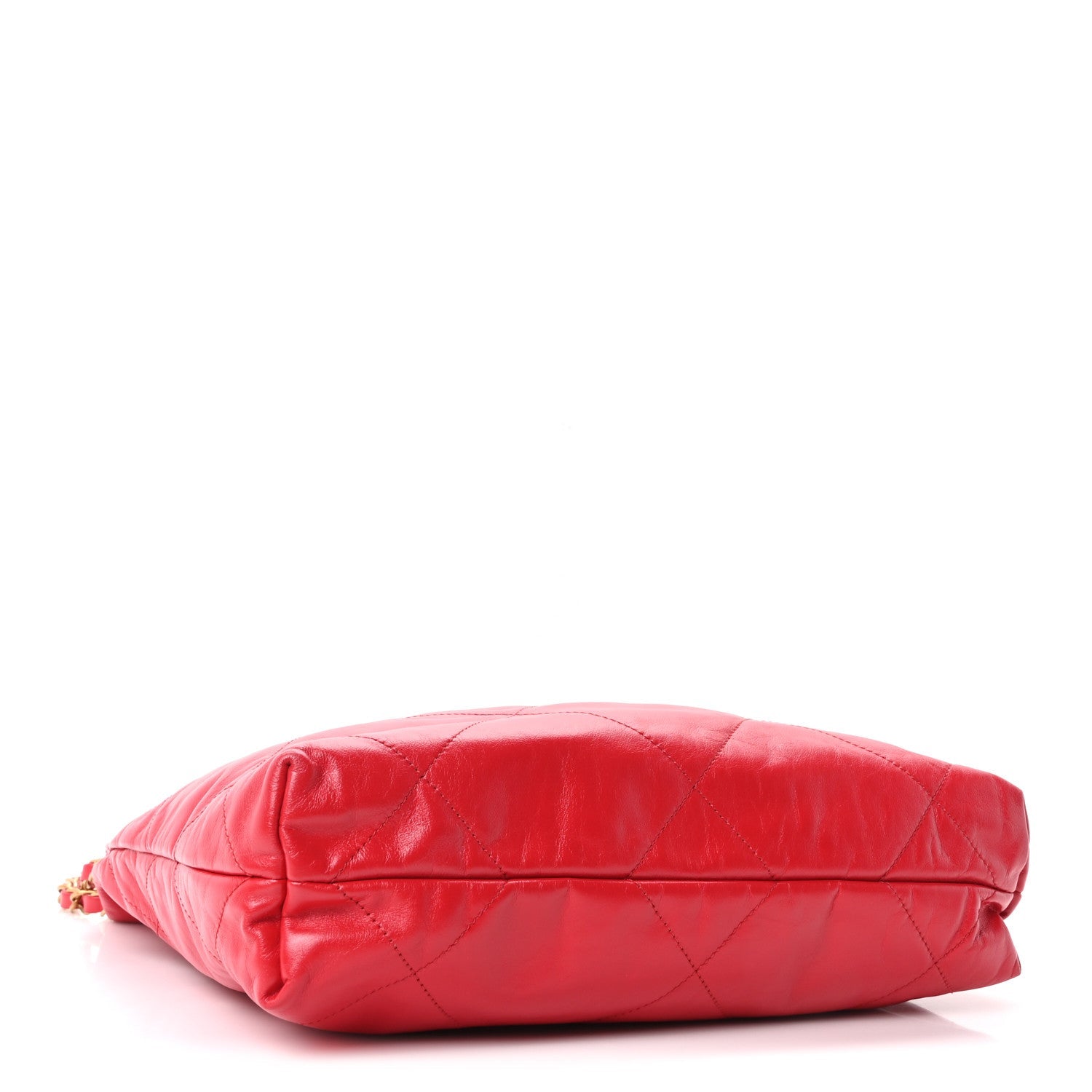 Shiny Calfskin Quilted Small Chanel 22 Red