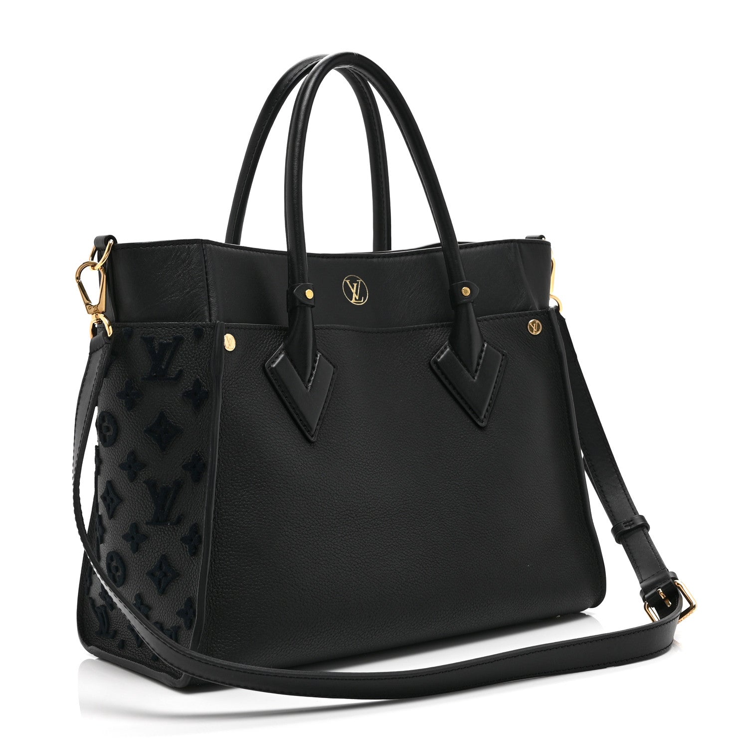 Calfskin Monogram Tufting On My Side Black
