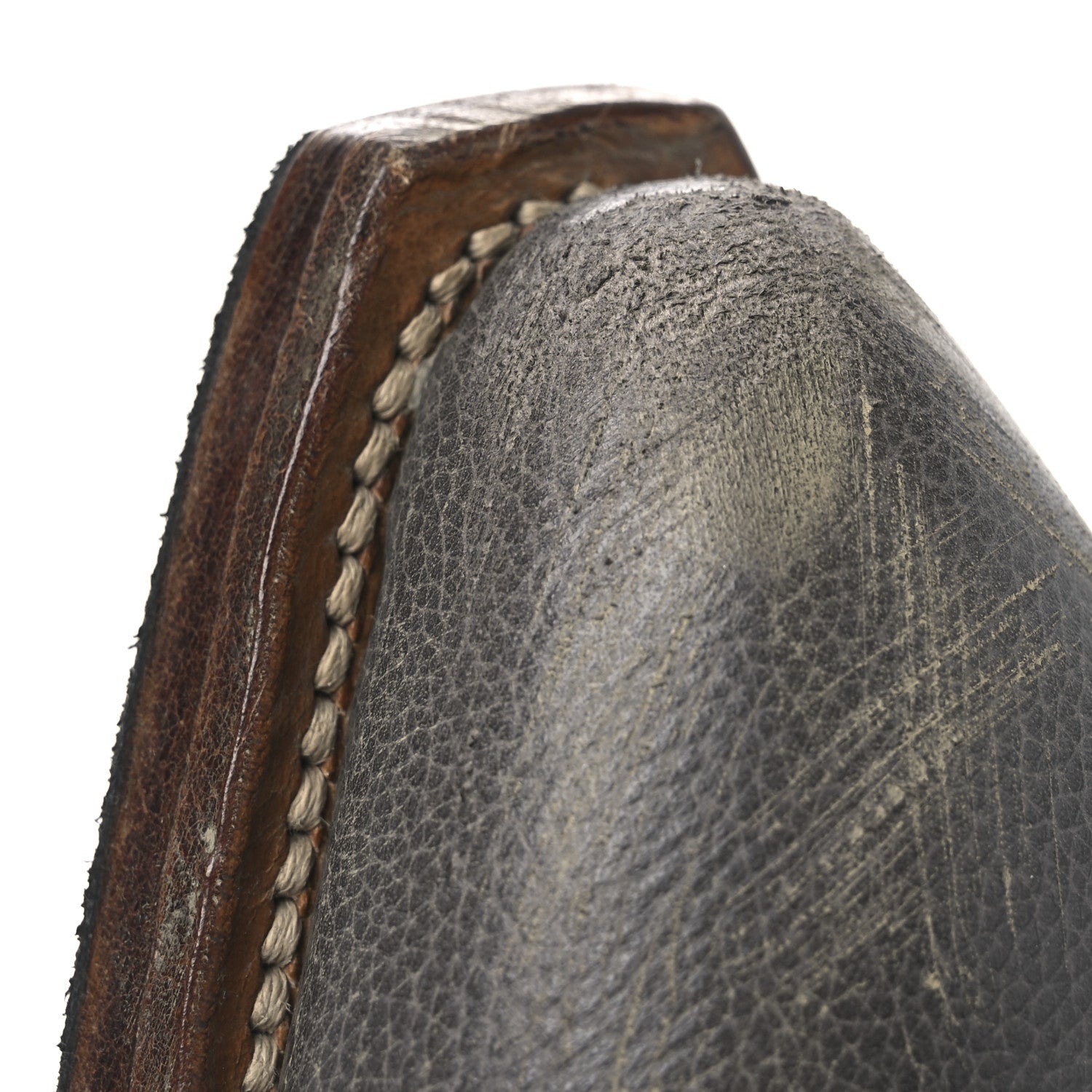 Antique Calfskin Mens Buckle Loafers 9.5 Mercurio