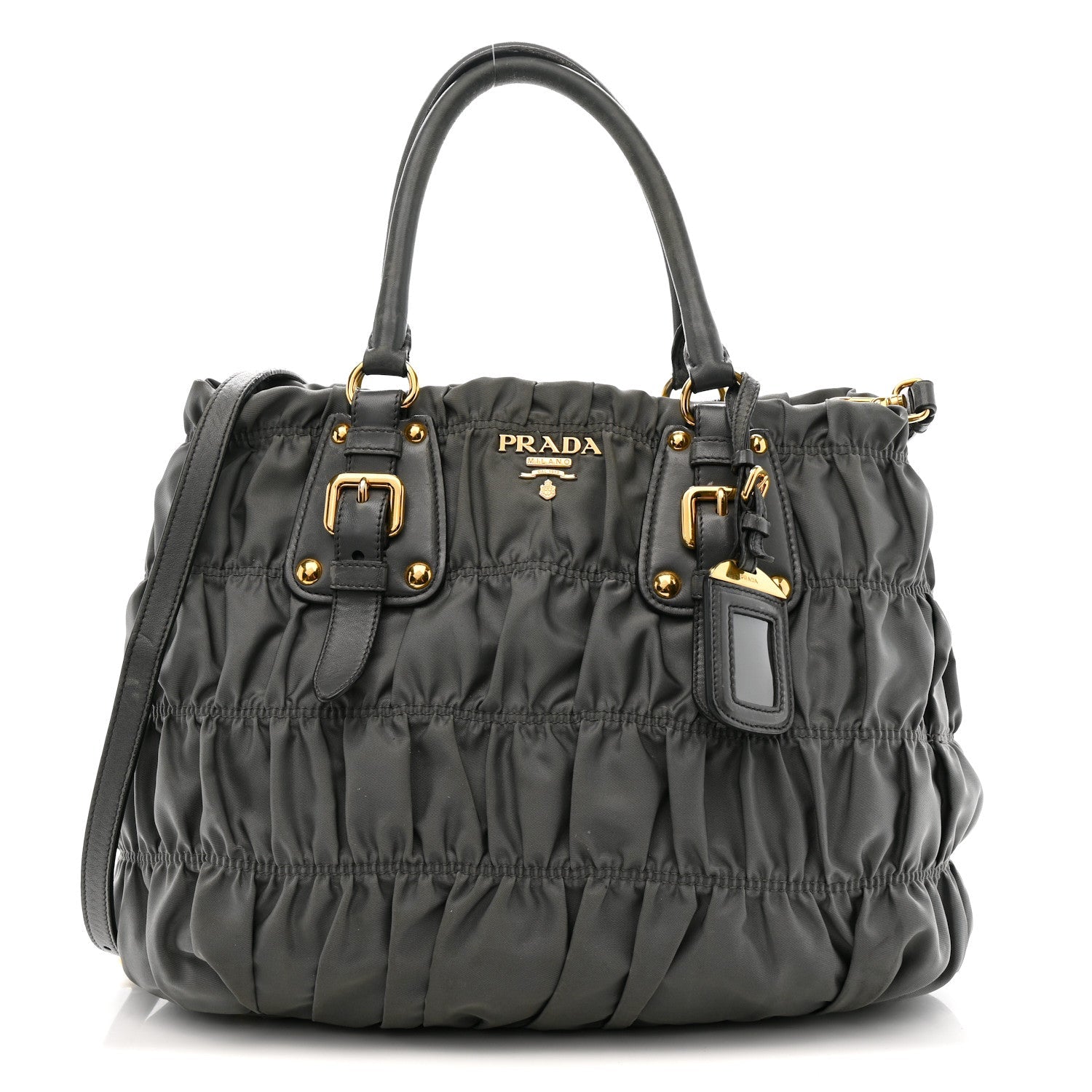 Tessuto Nylon Gaufre Tote Ardesia