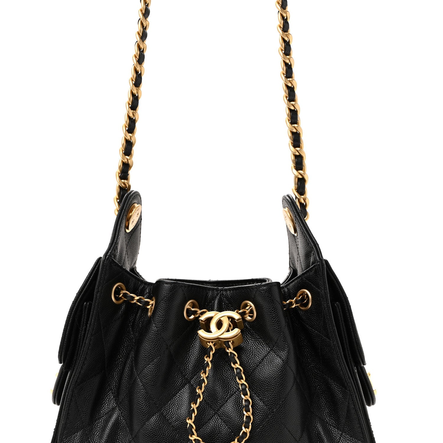 Caviar Quilted Mini Chanel 25 Handbag Black