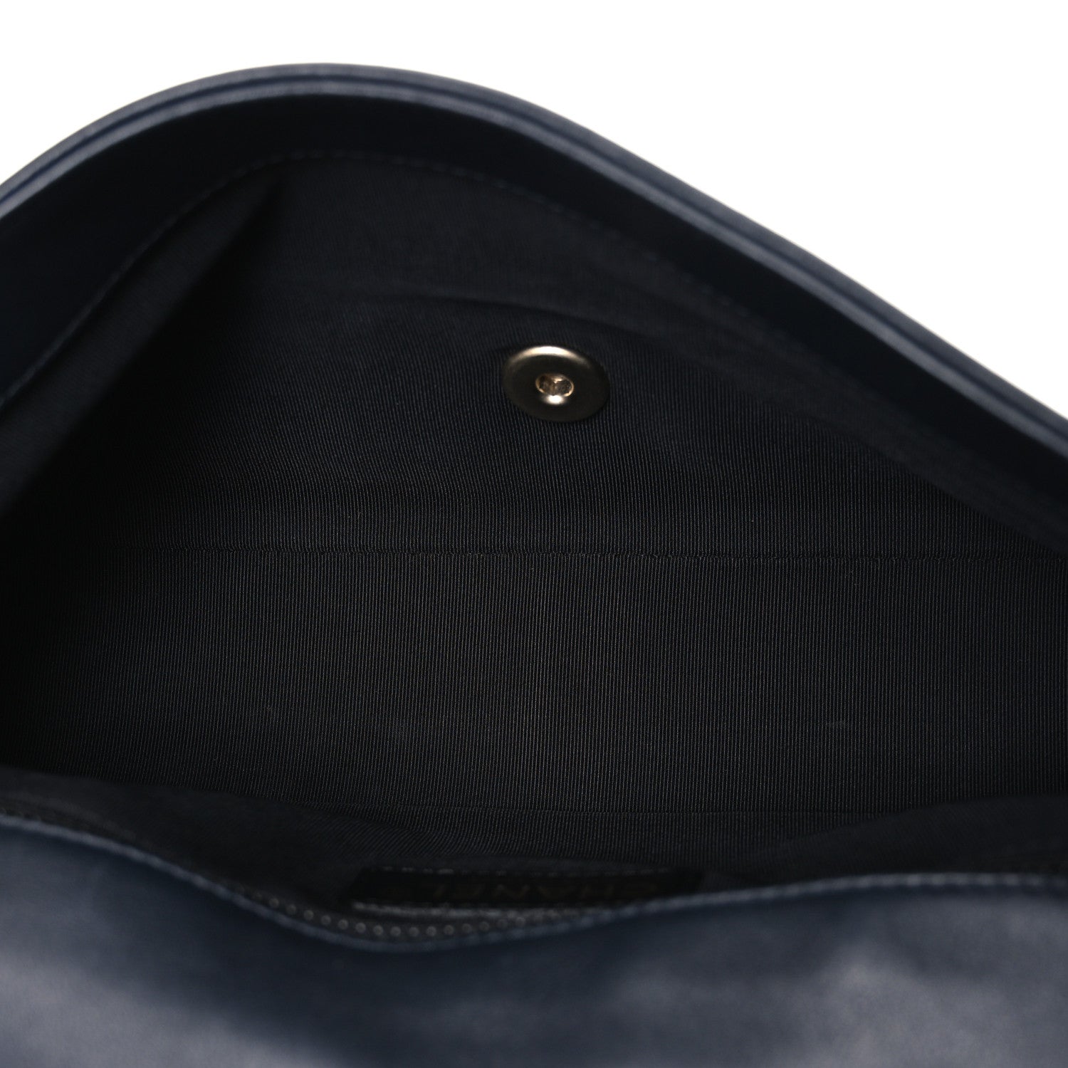 Calfskin Quilted Medium Graphic Flap Blue Black