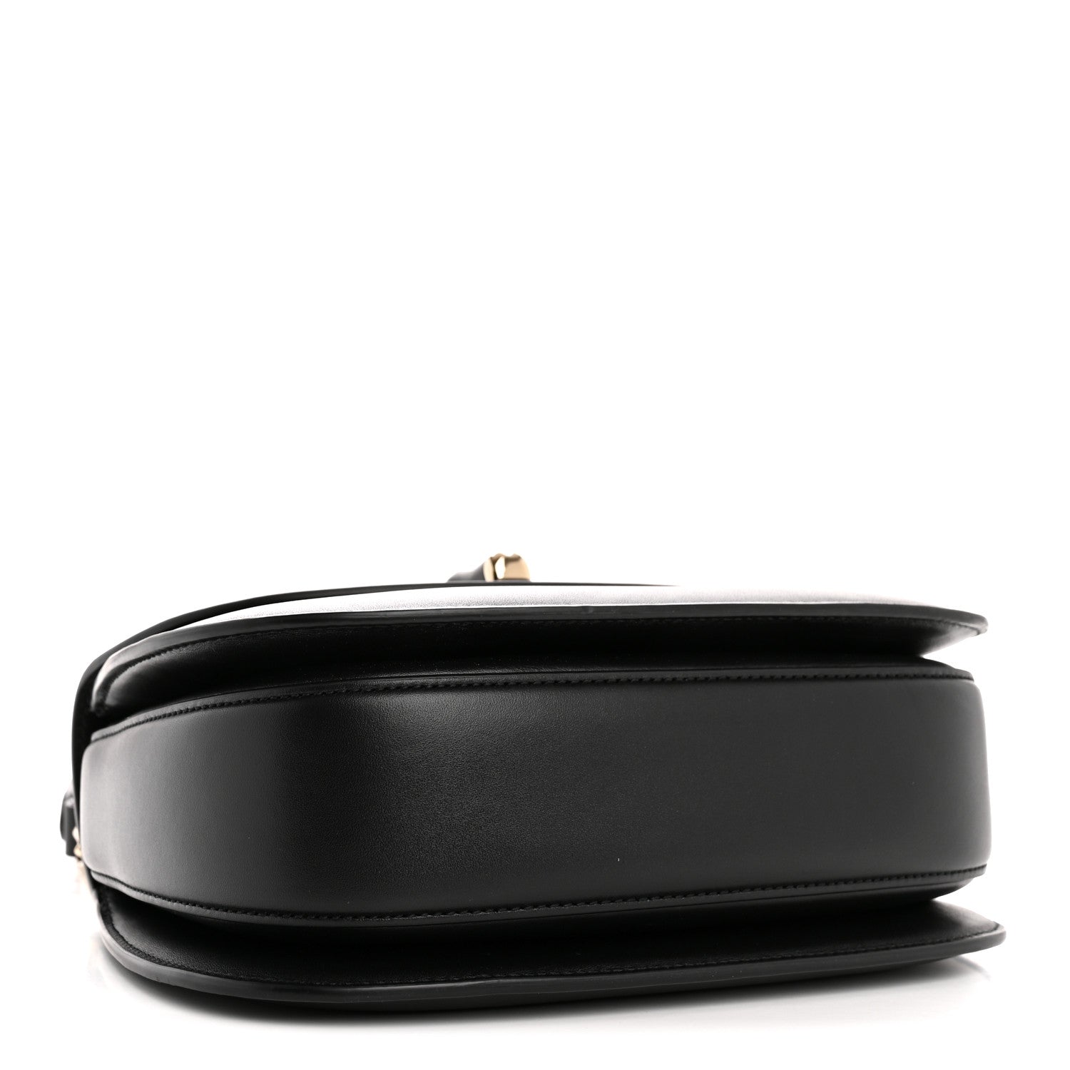 Boarded Dyana Lux Calfskin Web Monochrome Small Bamboo 1947 Top Handle Bag Black