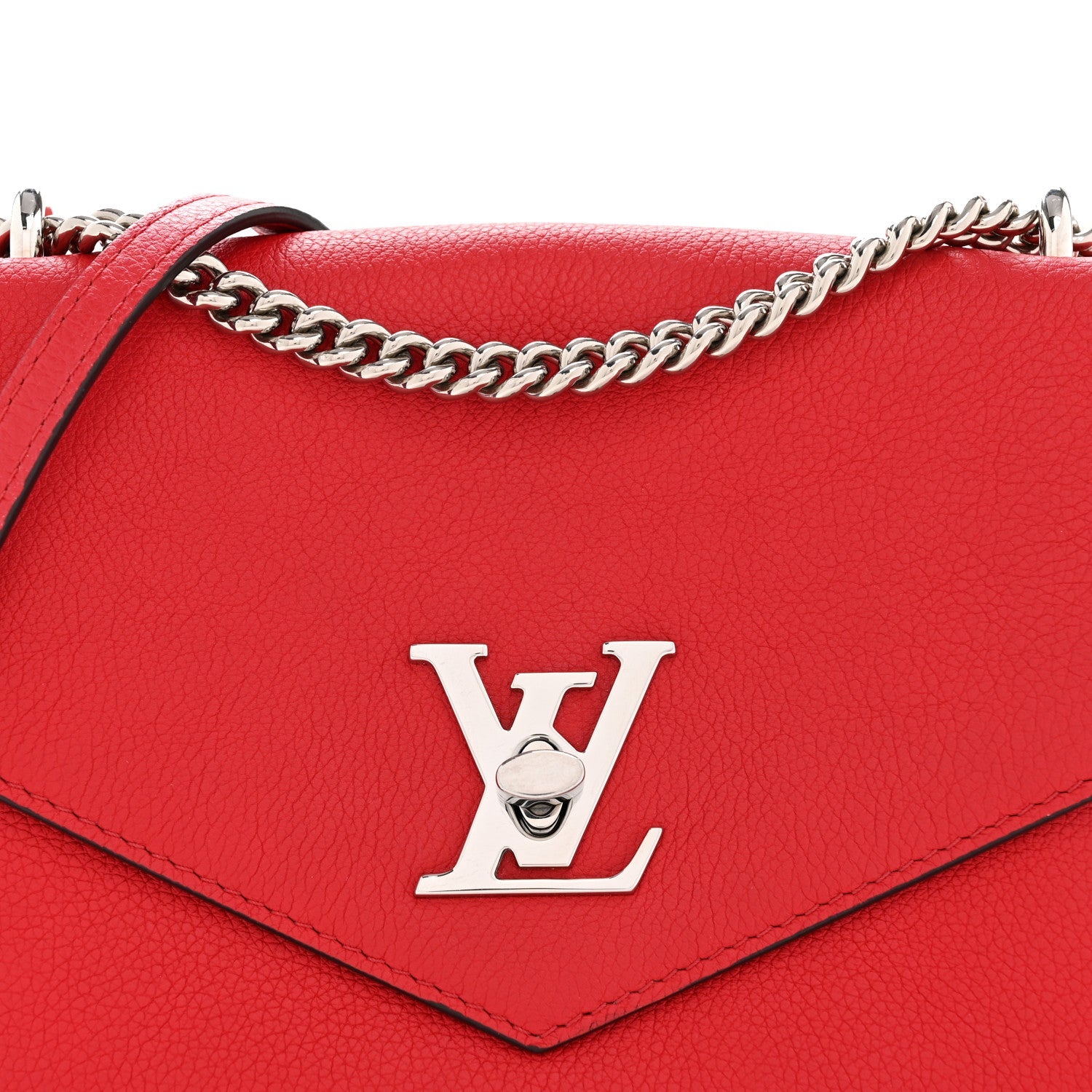 Soft Calfskin Mylockme Chain Bag BB Rubis