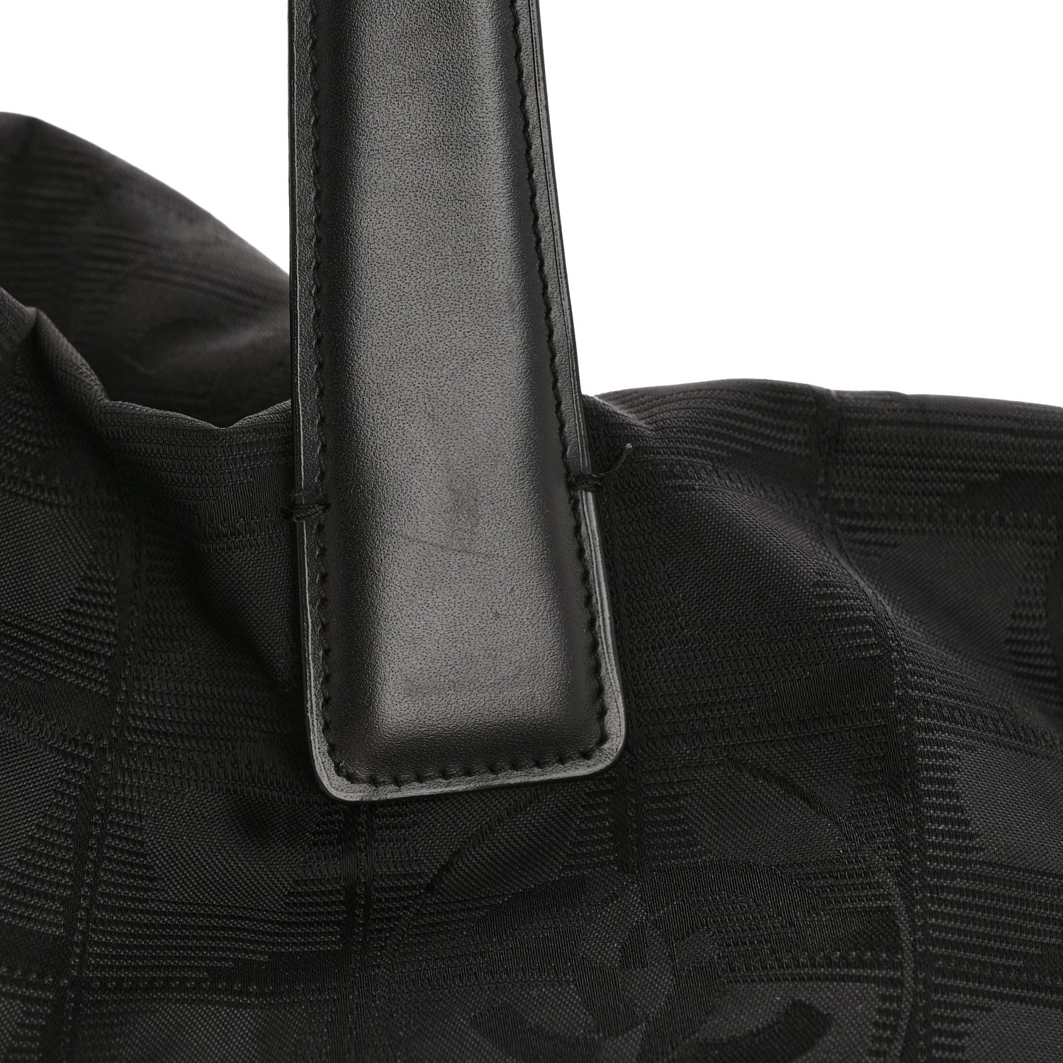 Nylon Large Travel Tote Black