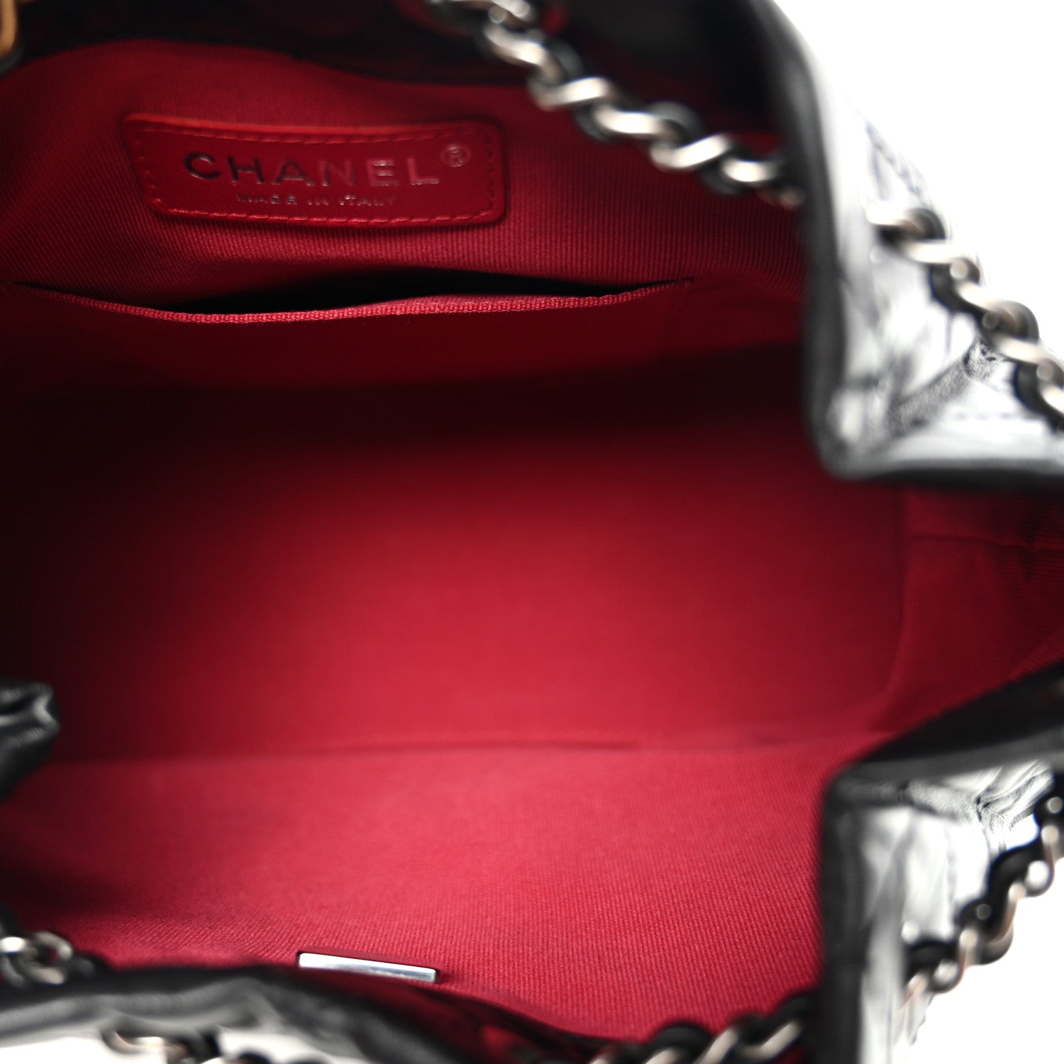 Aged Calfskin Quilted Small Gabrielle Backpack Black