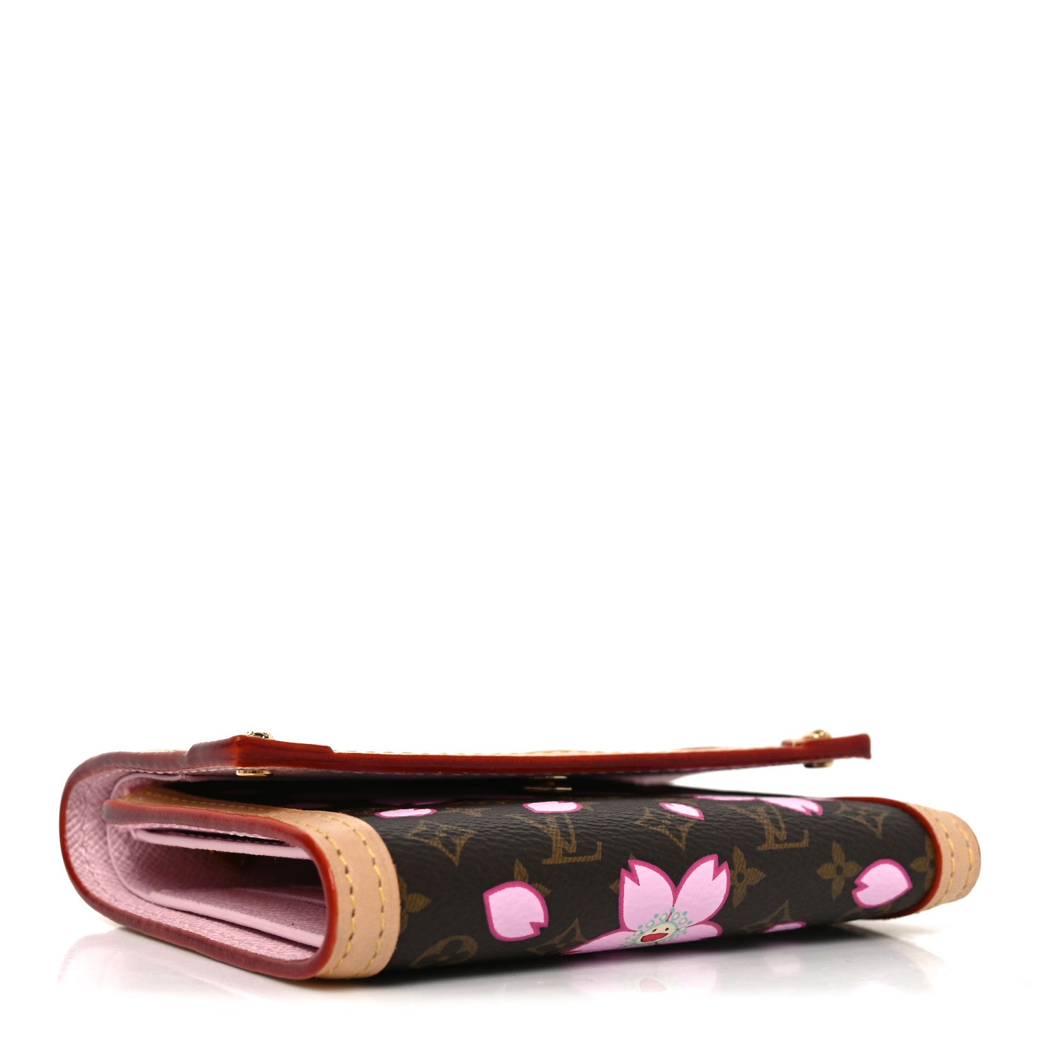LV X TM Monogram Cherry Blossom Victorine Wallet Sakura Brown