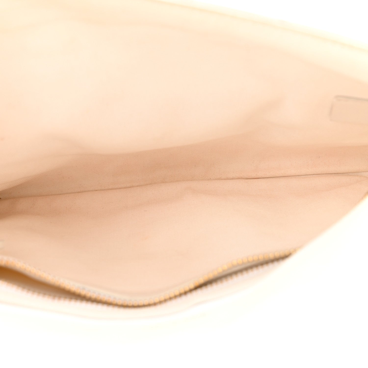 Calfskin Quilted Enchained Clutch White