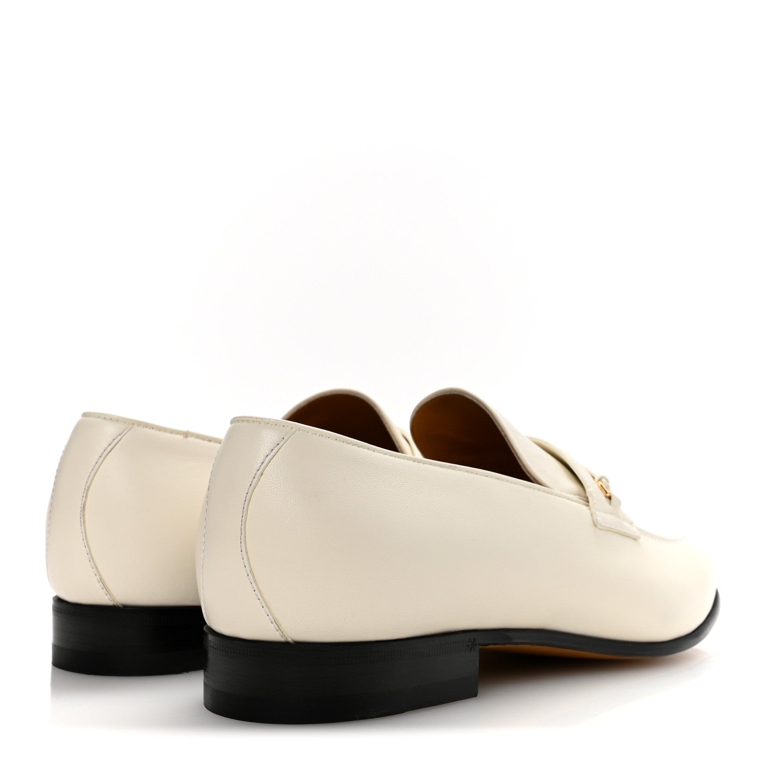 Lambskin Mens Interlocking G Loafers 8.5 Off White