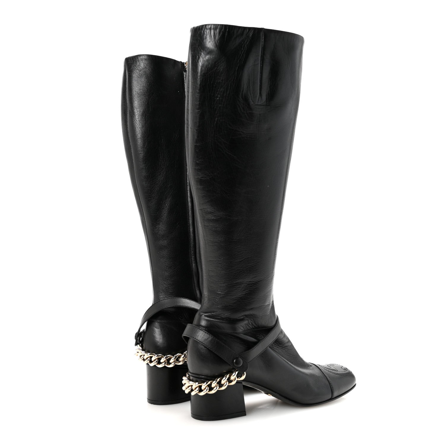 Calfskin Soho Knee Boots 36 Black