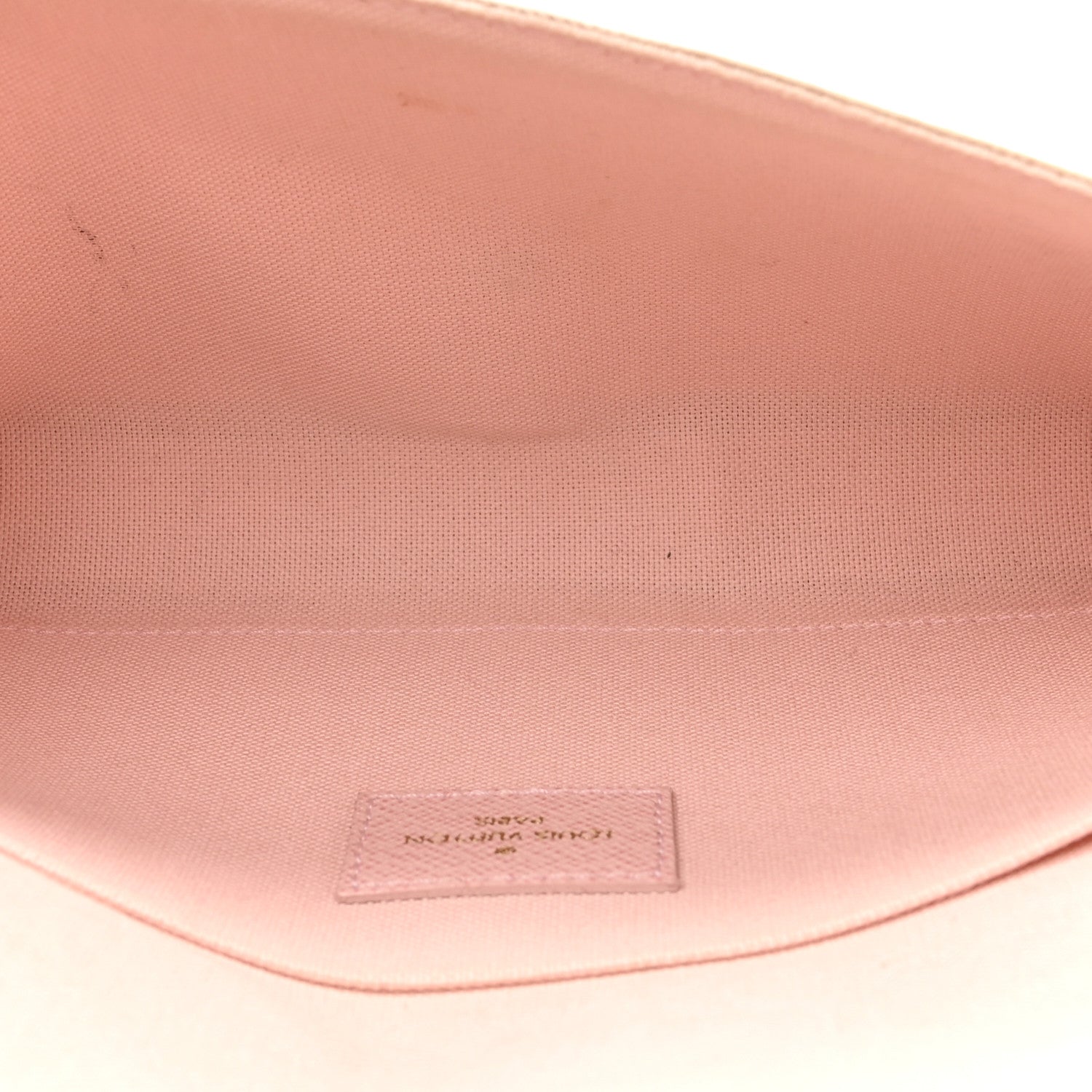 Damier Azur Pochette Felicie Chain Wallet Rose Ballerine