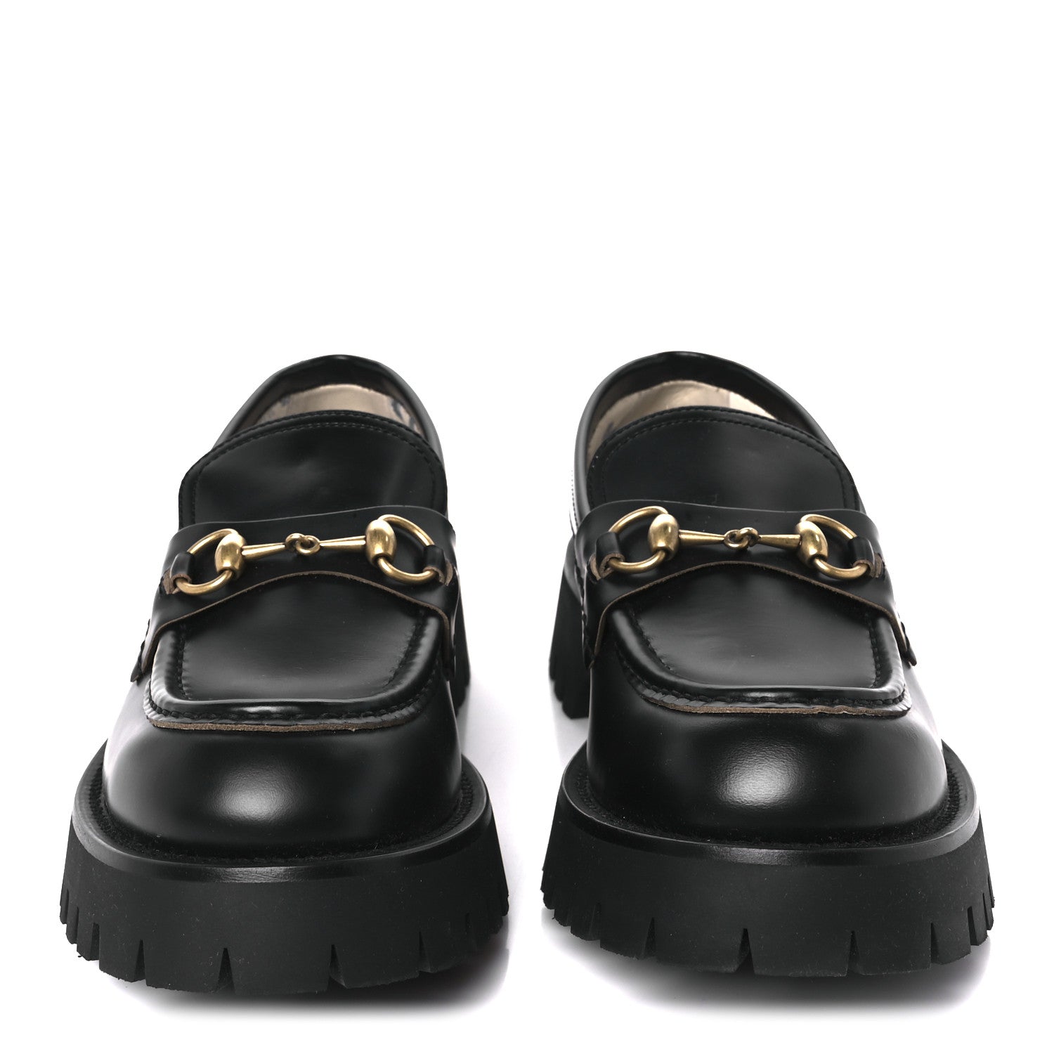 Cordovan Lux Womens Harald Horsebit 25mm Platform Loafers 41 Black