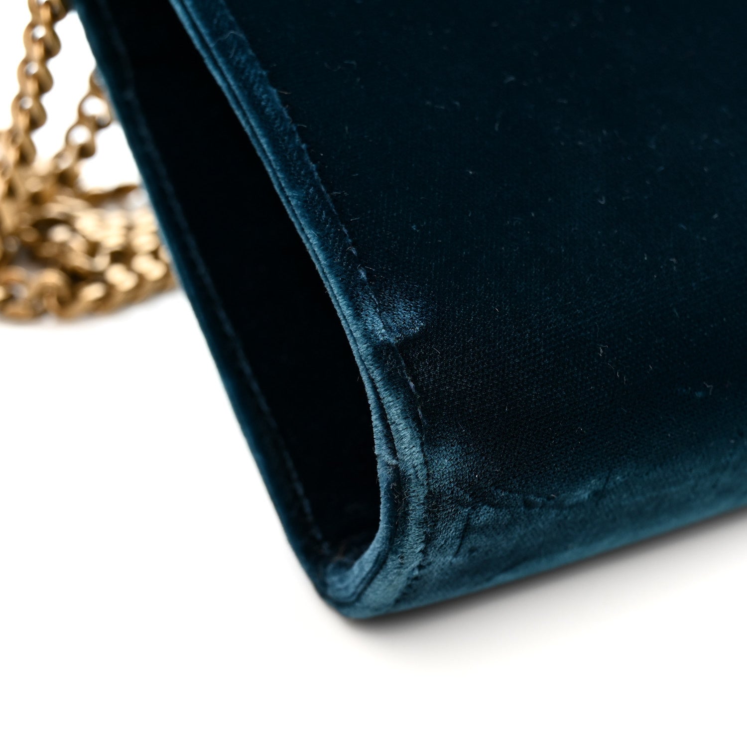 Velvet Small Classic Monogram Kate Tassel Satchel Blue