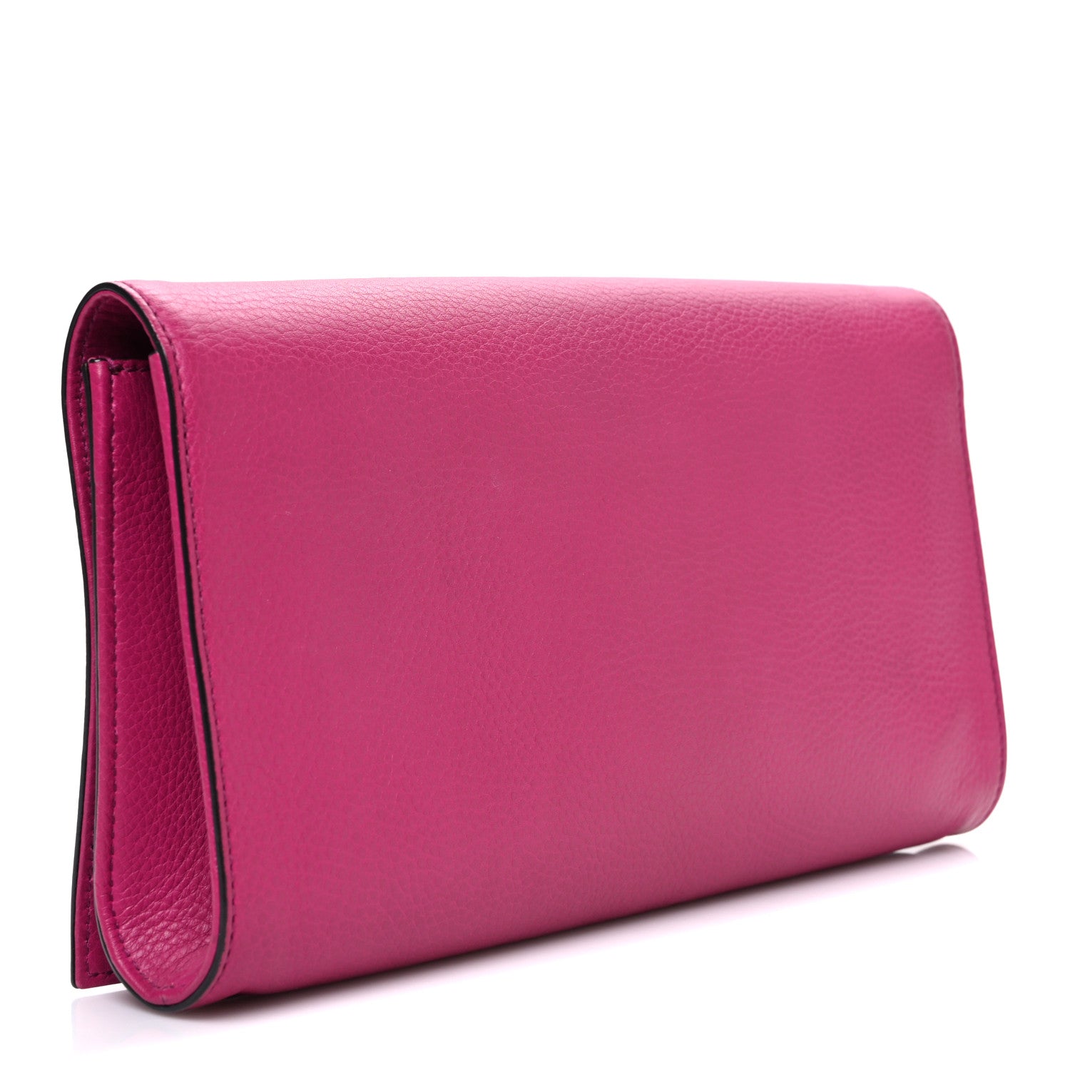 Pebbled Calfskin Medium Soho Clutch Bright Bouganville