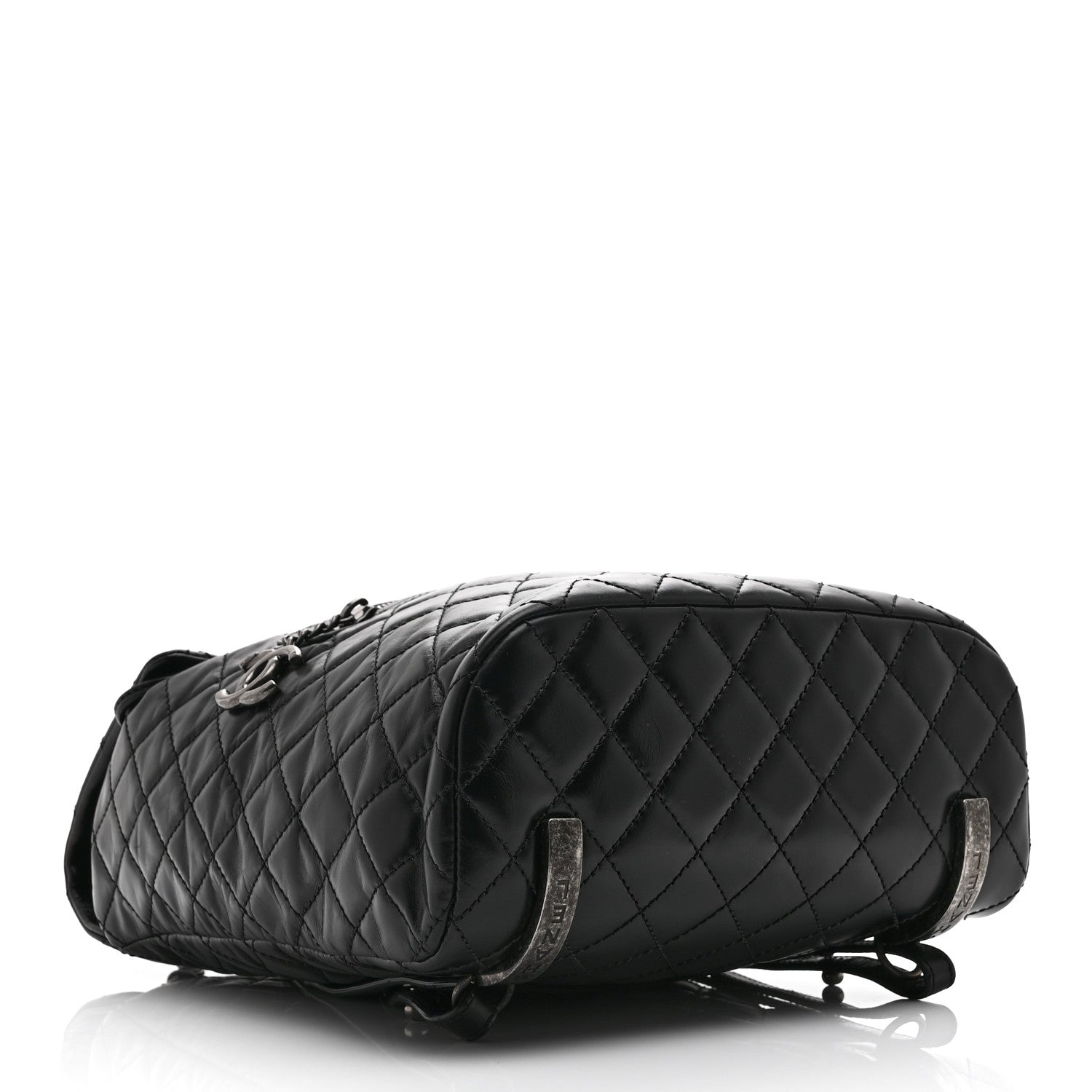 Calfskin Quilted Large Salzburg Mountain Backpack Black