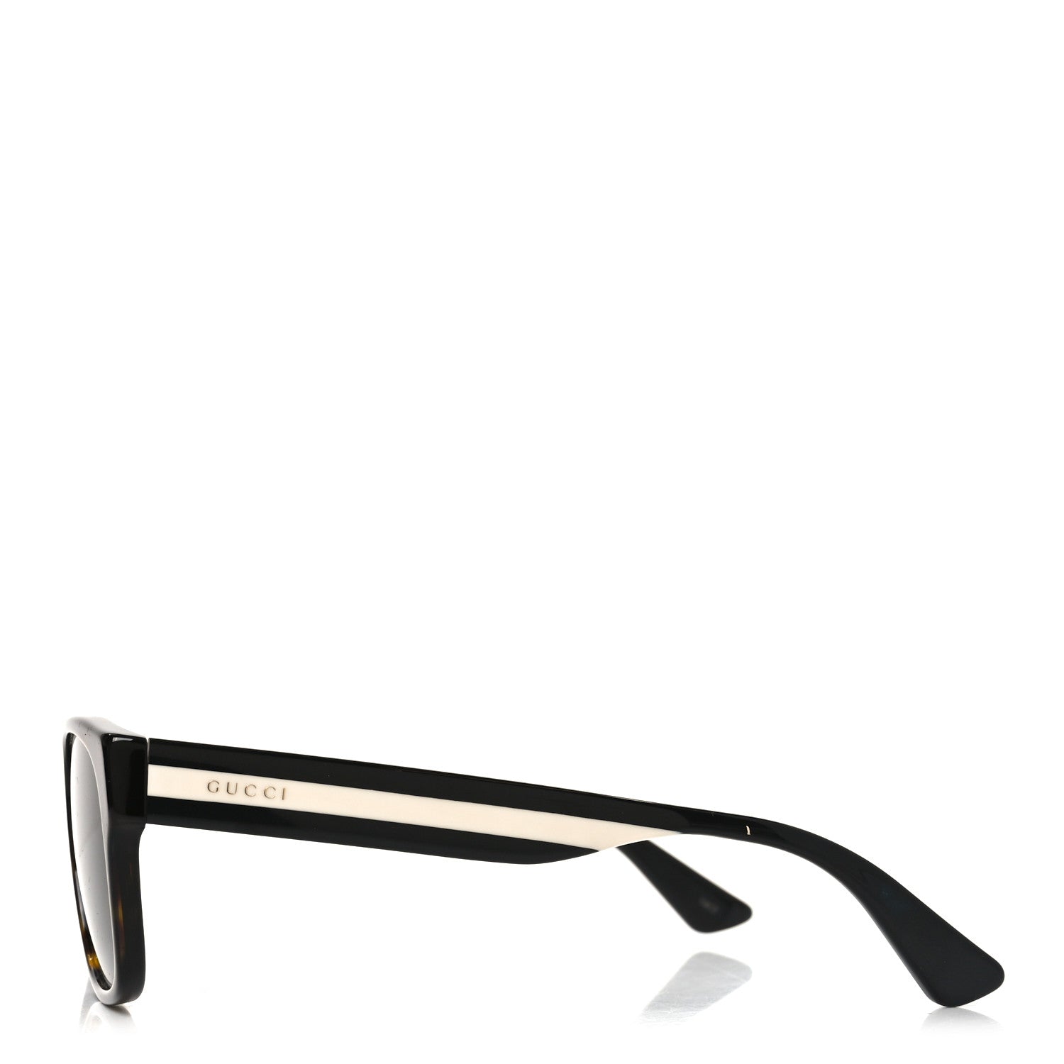 Acetate Square Frame Web Sunglasses GG0341S Tortoise