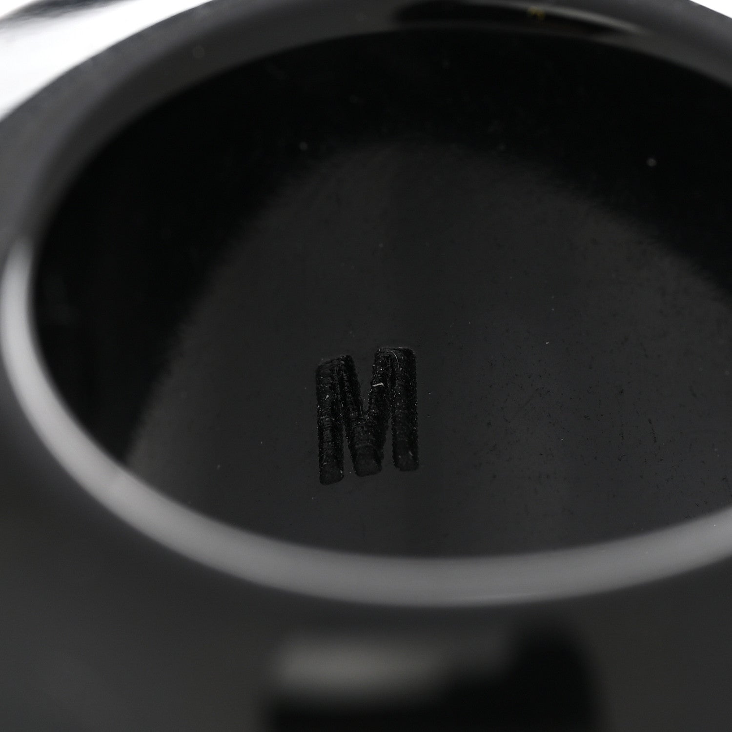 Resin Swarovski Crystal Inclusion Ring M 53 6.5 Black