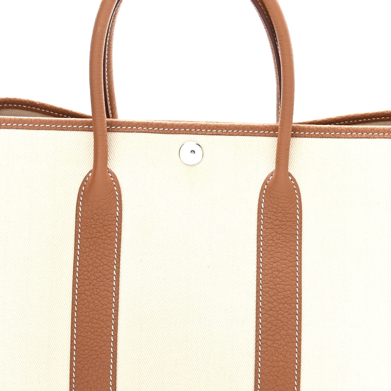 Grand Chevron Weave Negonda Garden Party 30 TPM Tote Craie Gold