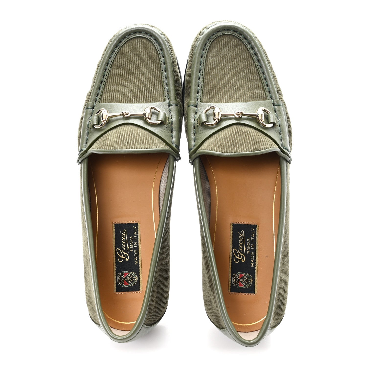 Corduroy Womens 1953 Horsebit Loafers 37.5 Sweet Military