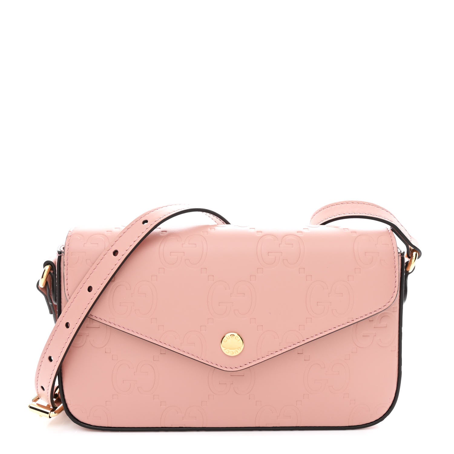 Calfskin GG Super Mini Shoulder Bag Soft Pink
