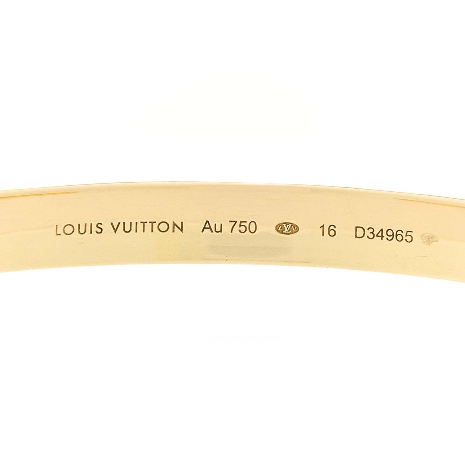 18K Yellow Gold LV Volt Cuff Bracelet
