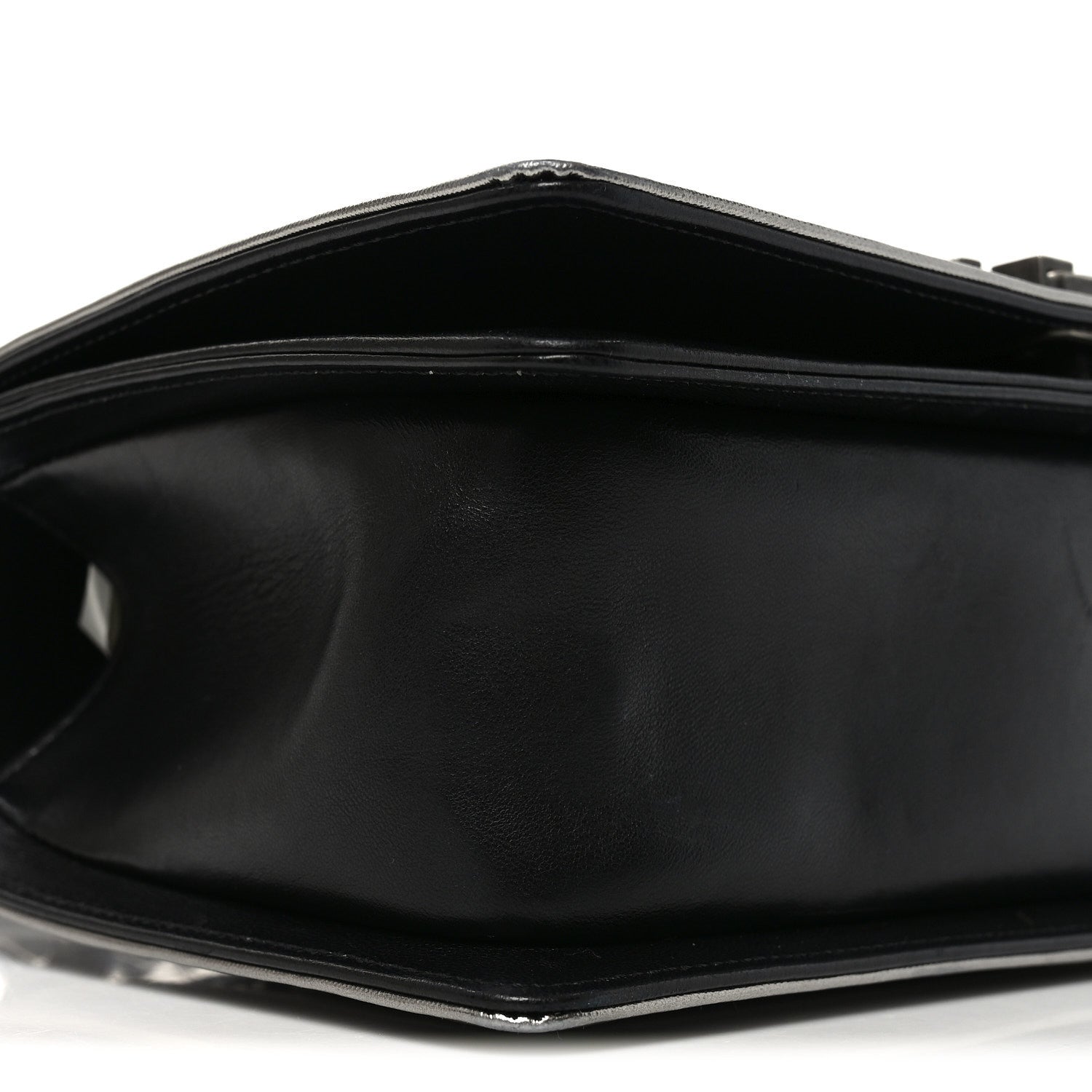 Jersey Embroidered Medium Boy Flap Black Silver