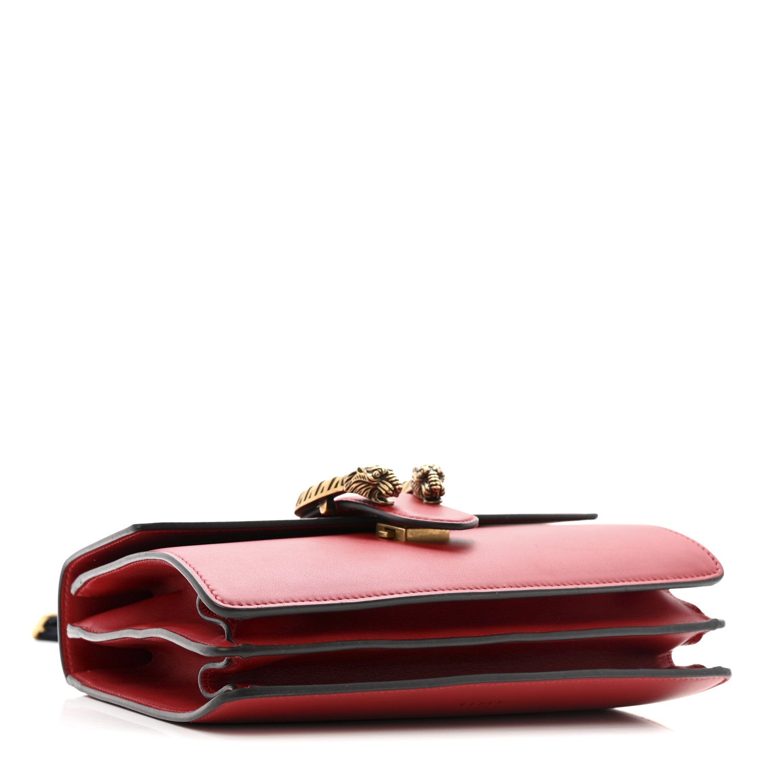 Moon Calfskin Web Medium Dionysus Bamboo Top Handle Bag Hibiscus Red