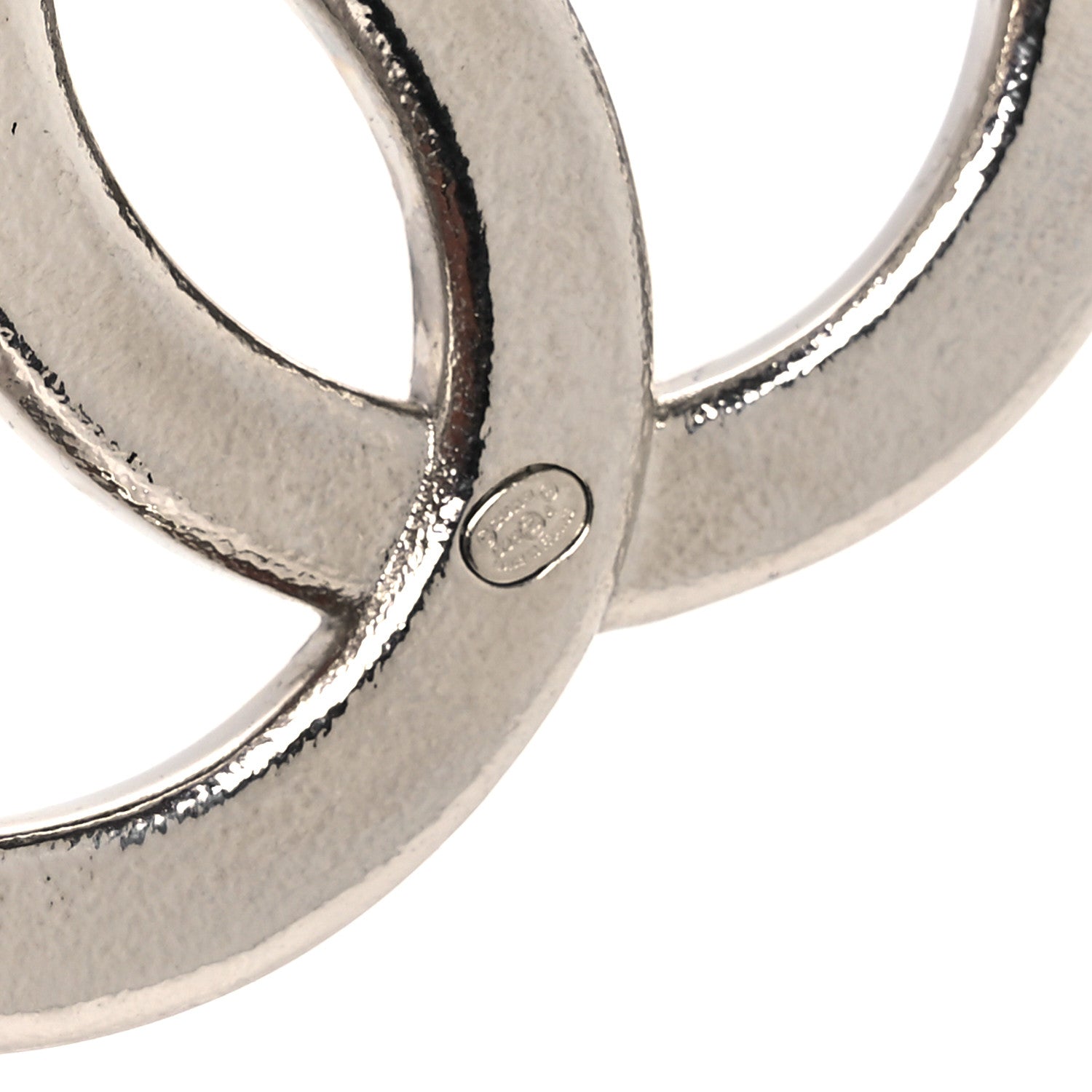 Twisted CC Brooch Silver Gold