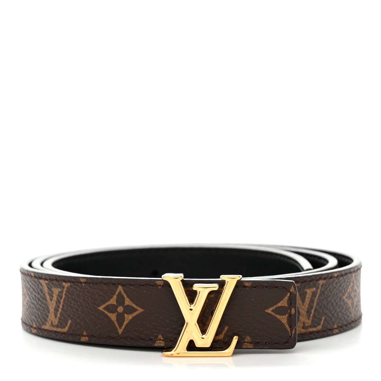 Calfskin Monogram 20mm LV Iconic Reversible Belt 75 30 Black