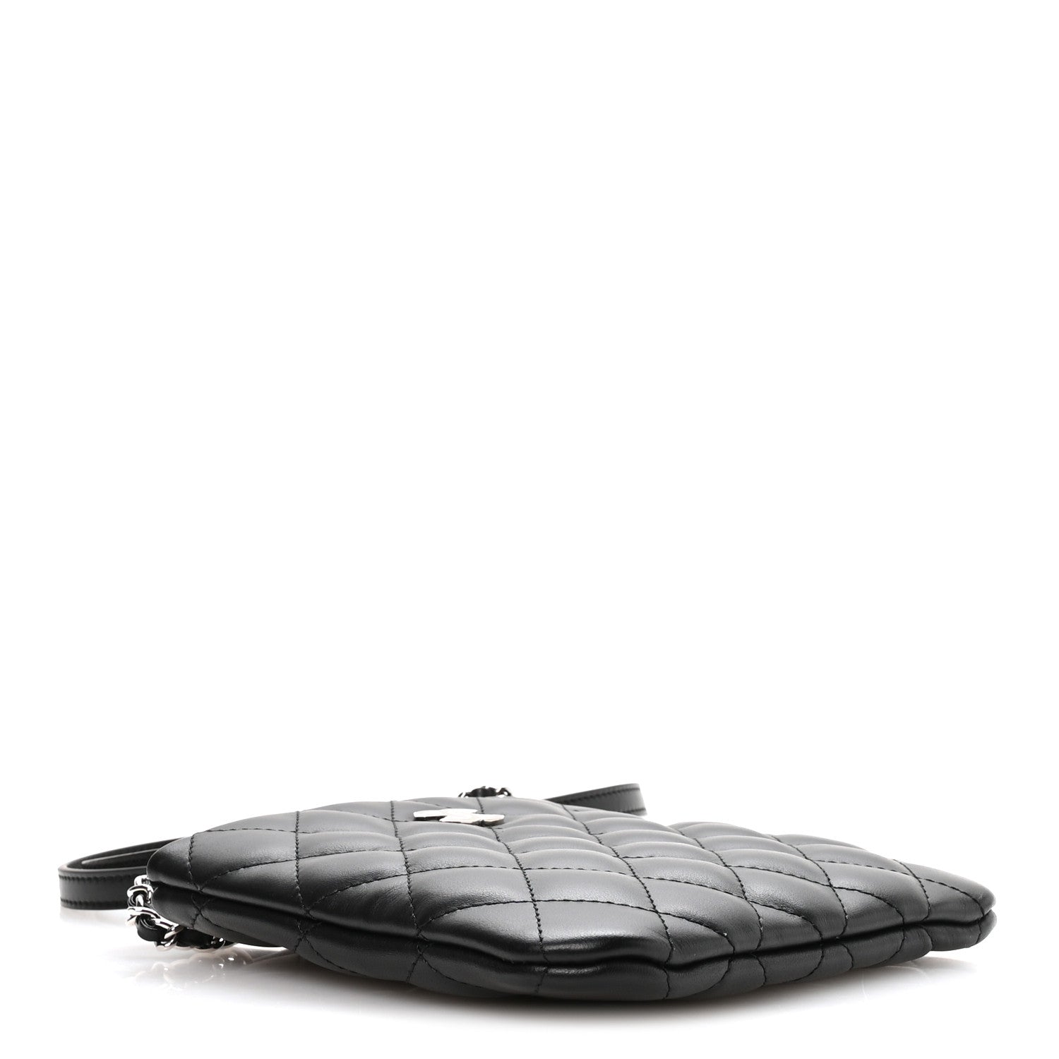 Lambskin Quilted Uniform Crossbody Bag Black