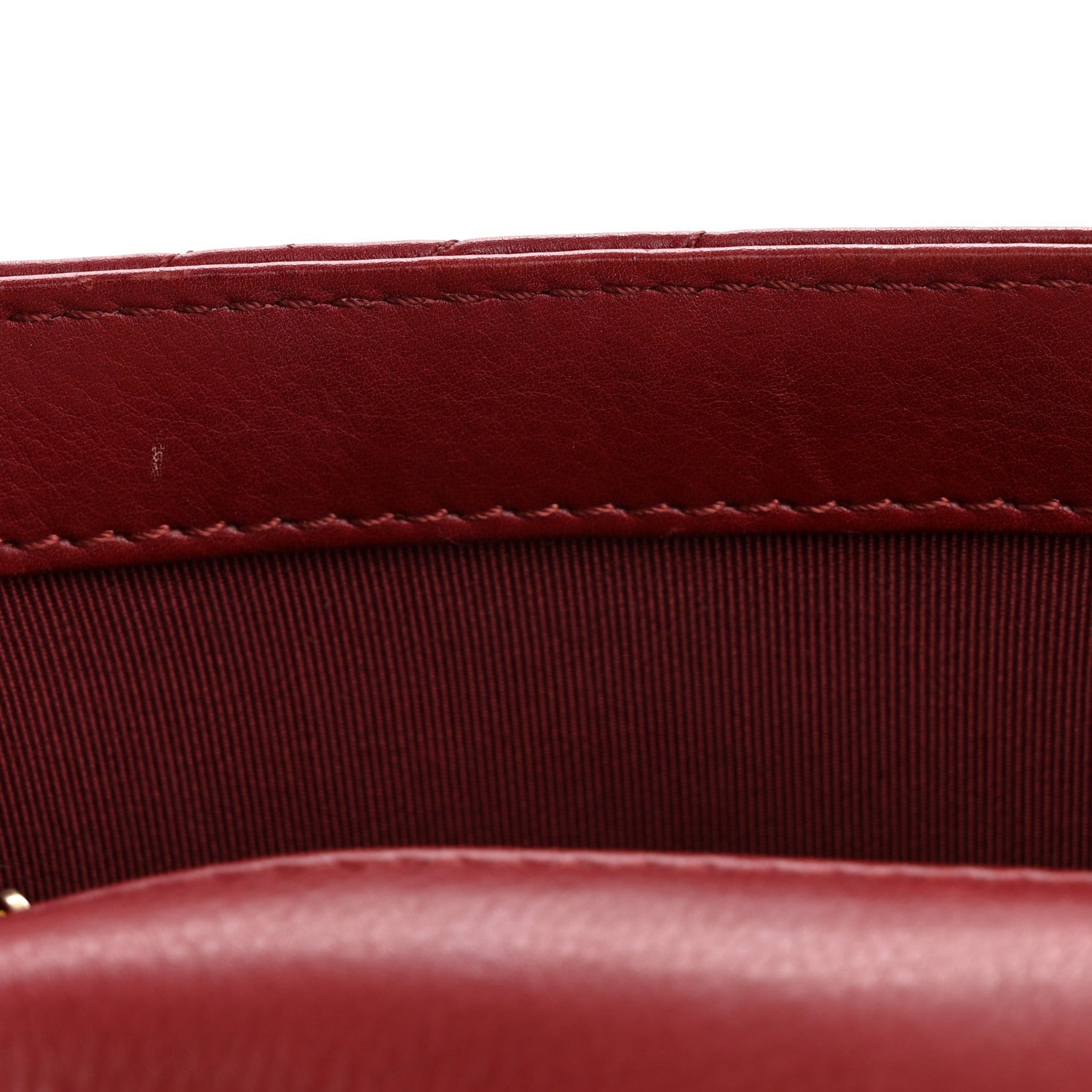 Calfskin Chevron Quilted Mini Rock The Corner Flap Red