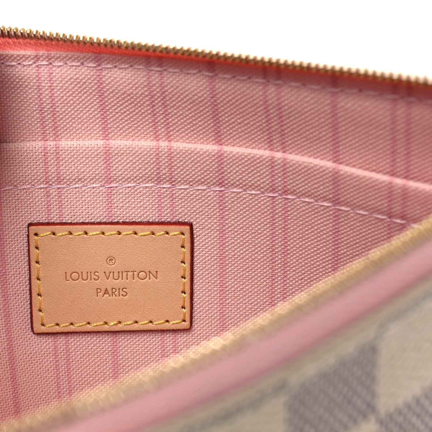 Damier Azur Neverfull MM GM Pochette Rose Ballerine