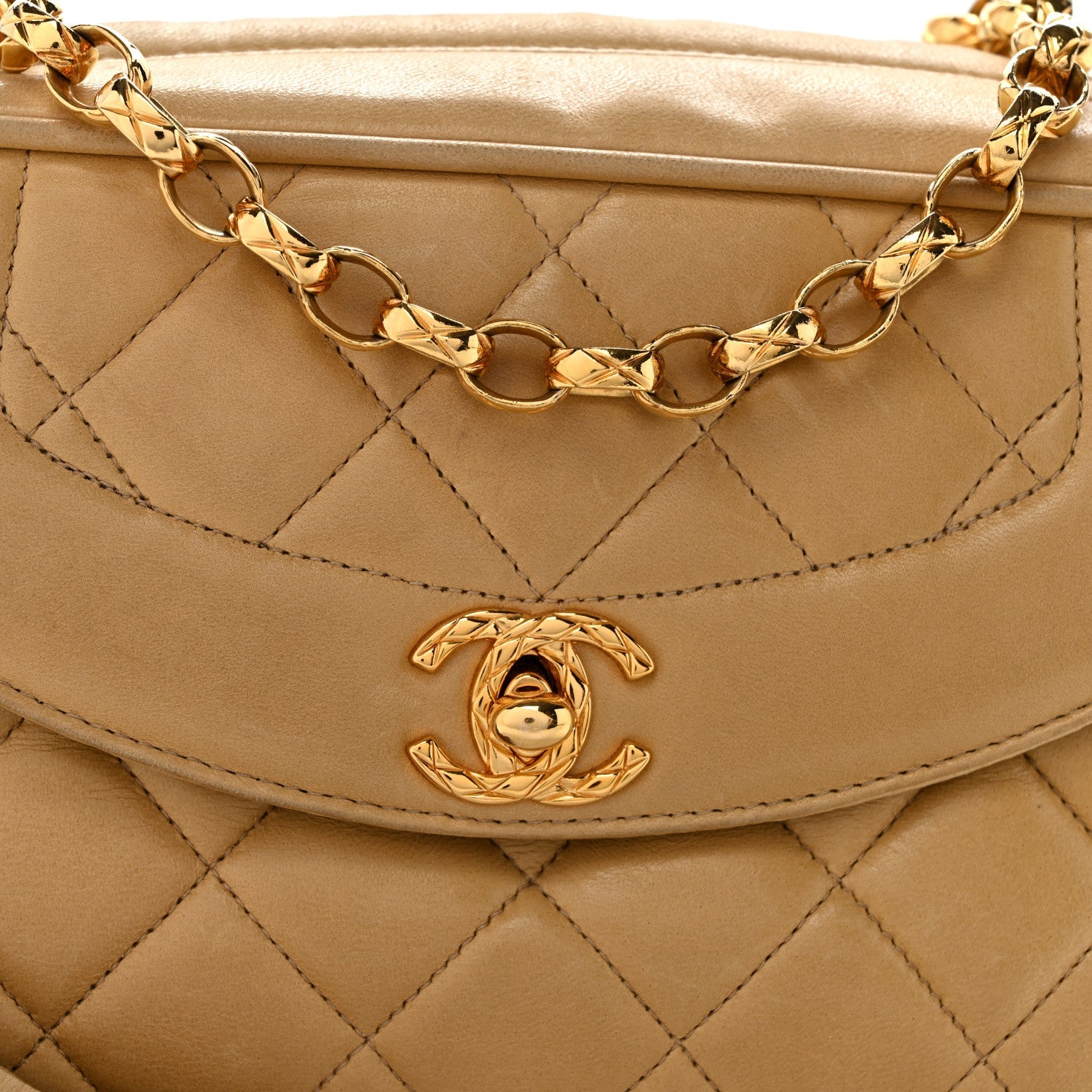 Lambskin Quilted Tassel Flap Camera Bag Light Beige