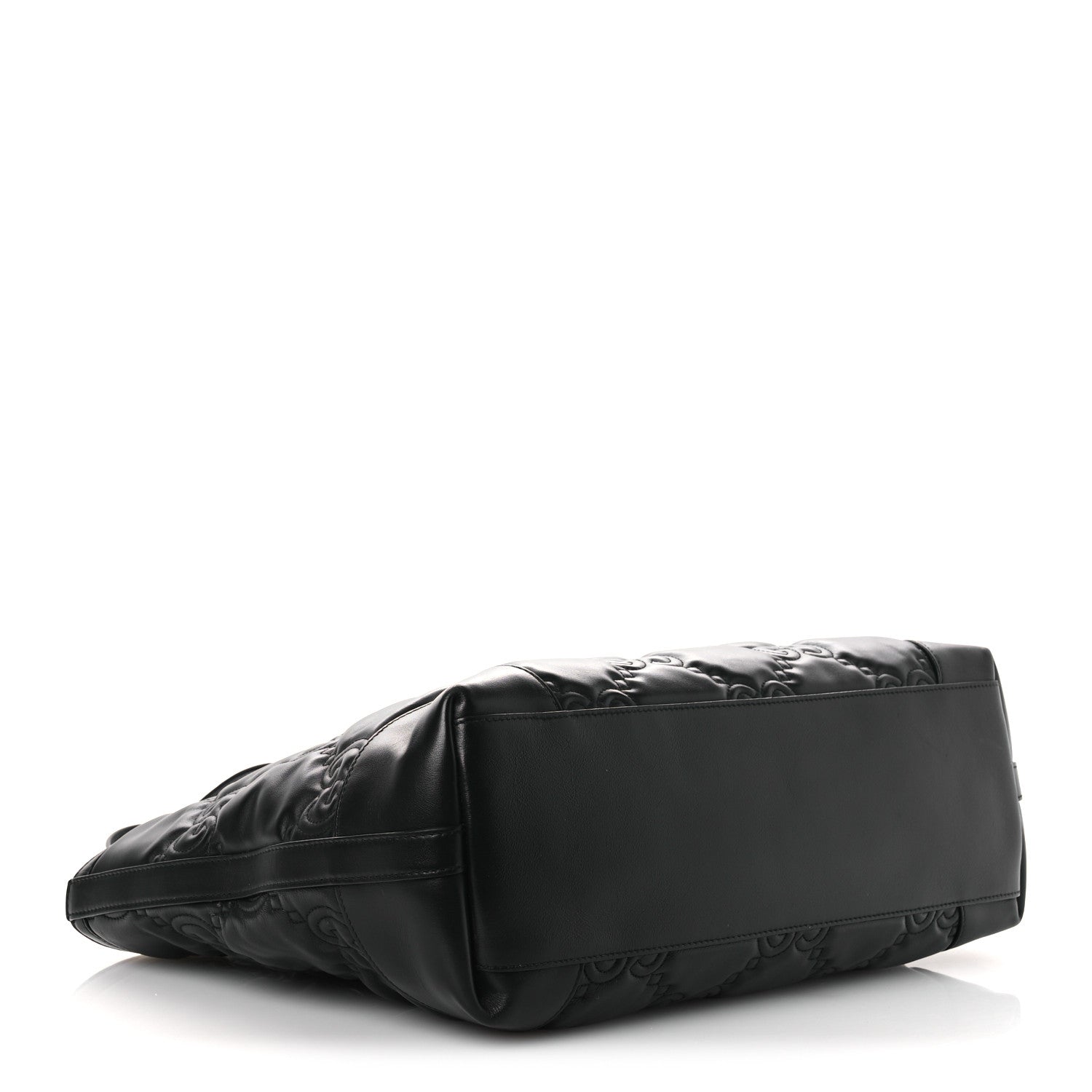 Calfskin GG Matelasse Medium Ophidia Shopping Tote Black