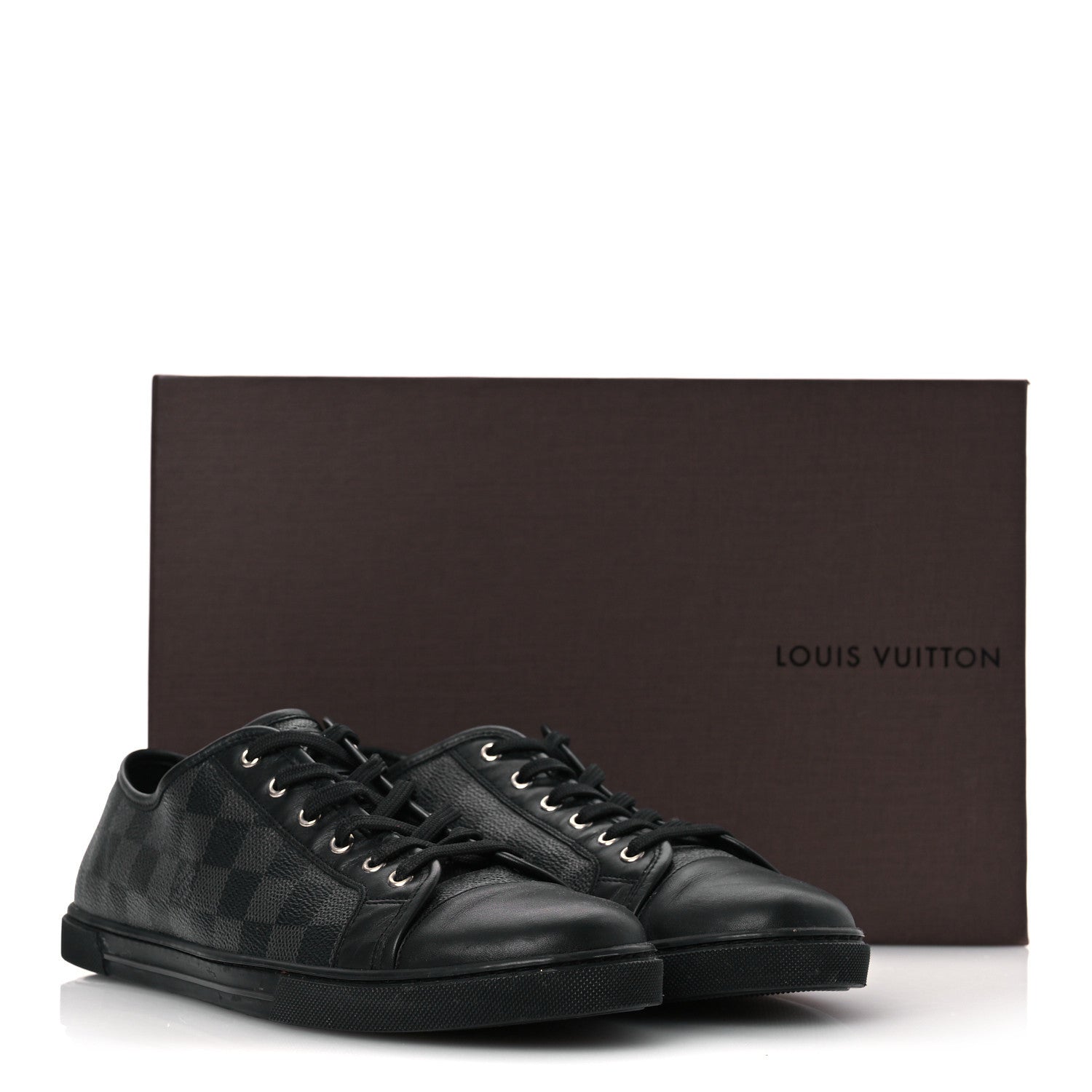 Calfskin Damier Graphite Sneakers 7.5